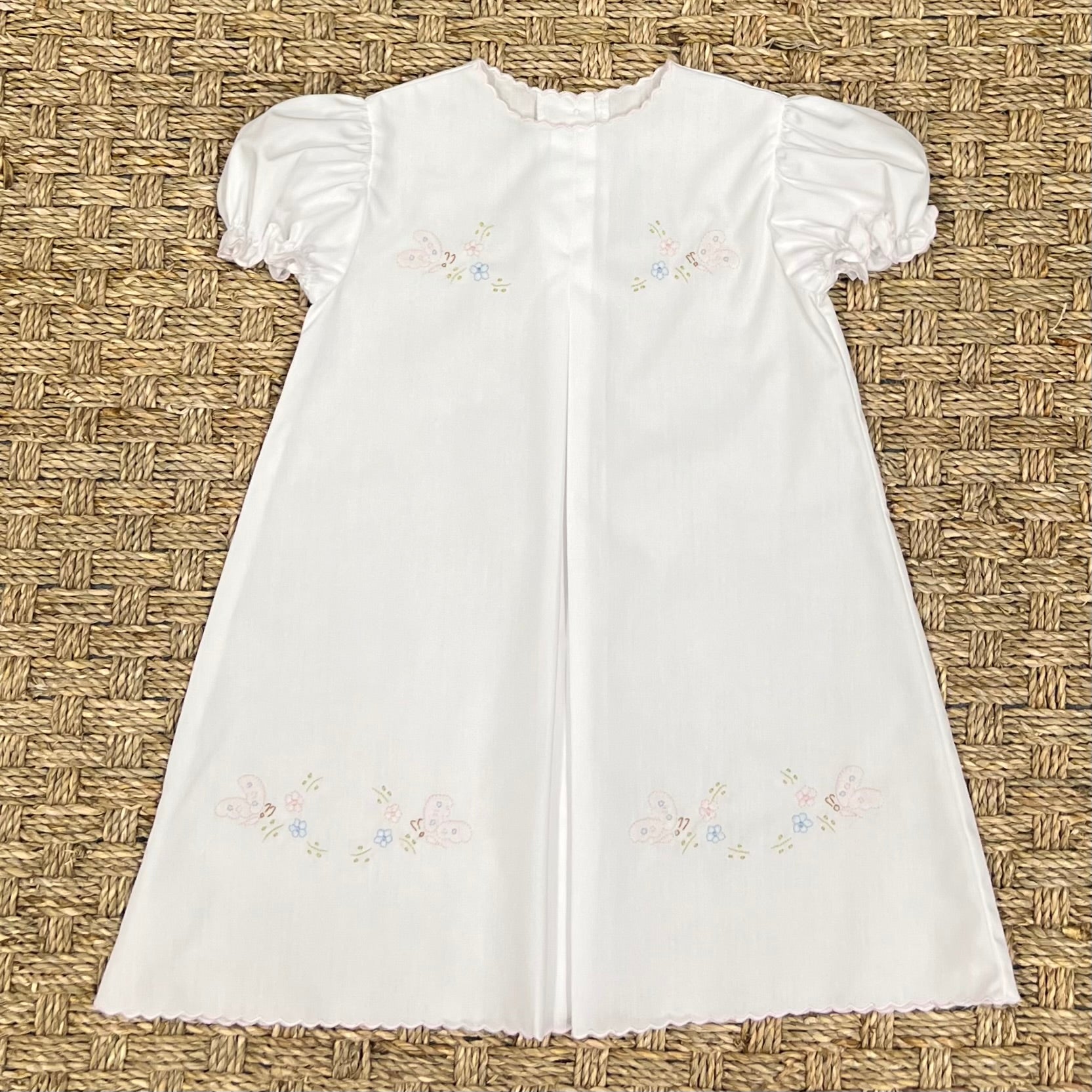 Auraluz Daygown with Pink Butterfly Embroidery