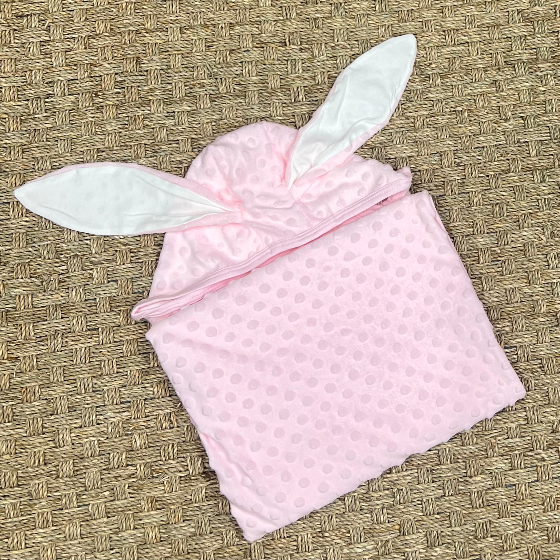 Marcela Minky Pima Hooded Bunny Ears Baby Blanket