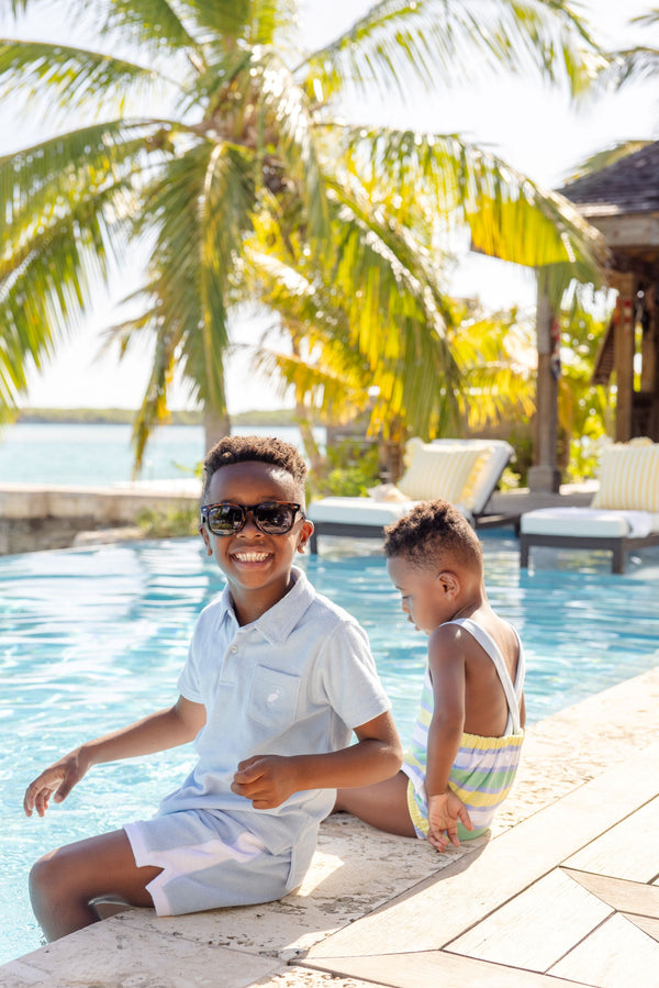 Beaufort Bonnet Prim & Proper Polo, Beale Street Blue Terrycloth