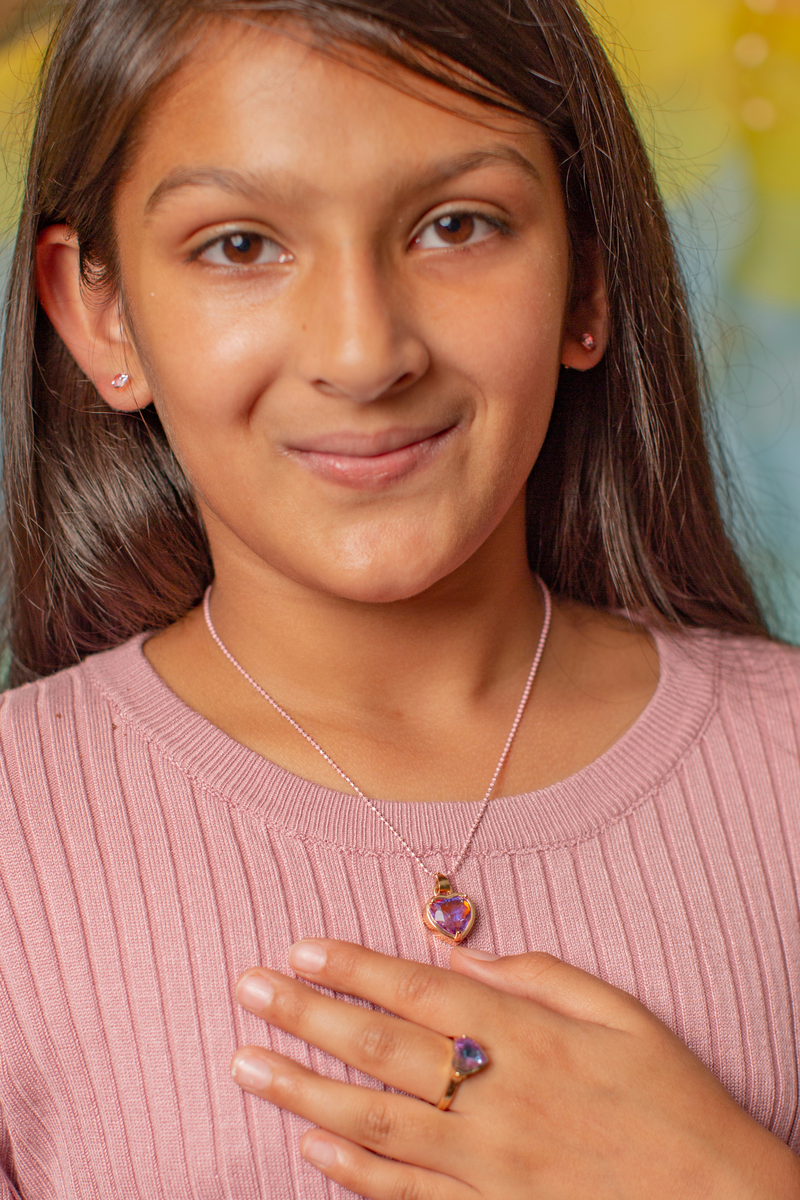 Creative Education Boutique Chic Lilac Love Necklace