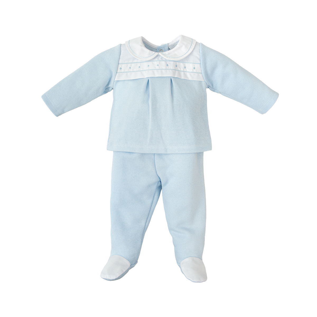 Babidu Yoked Collared Footed Pant Set