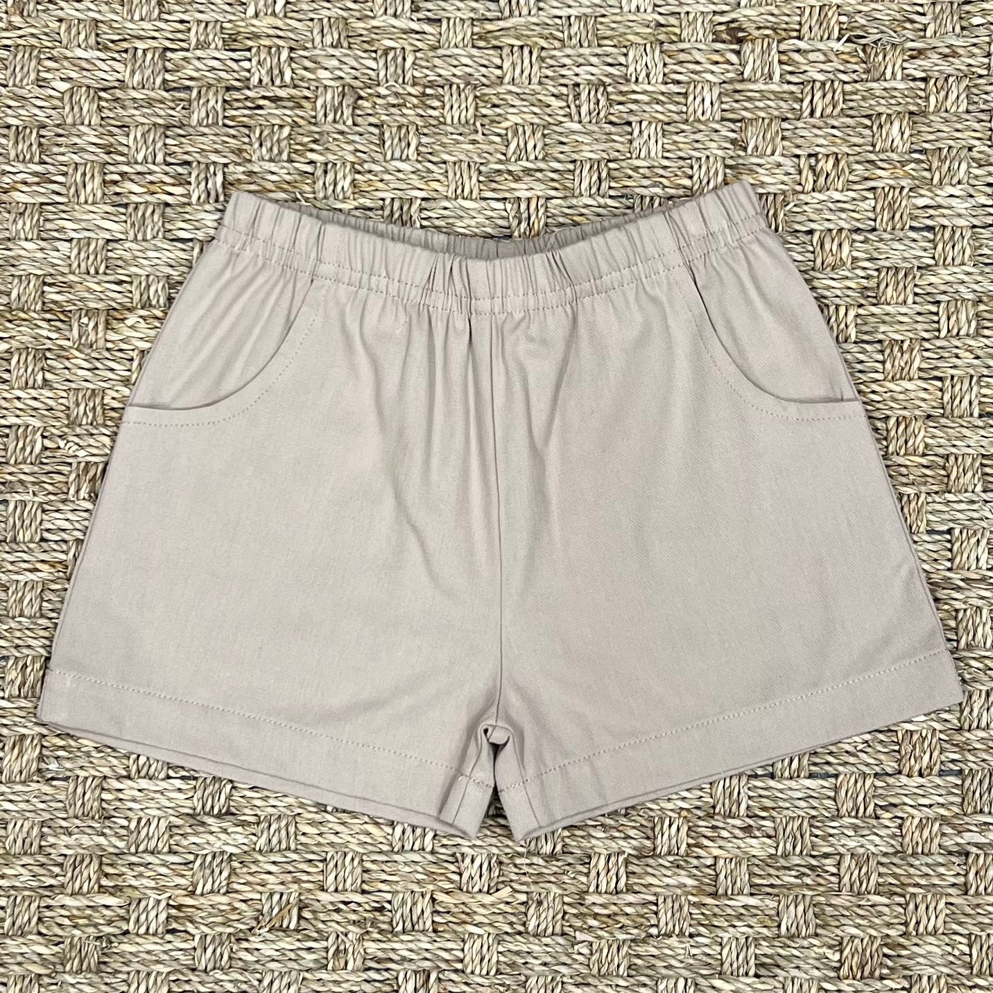 Luigi Twill Shorts with Front Pockets, Sand
