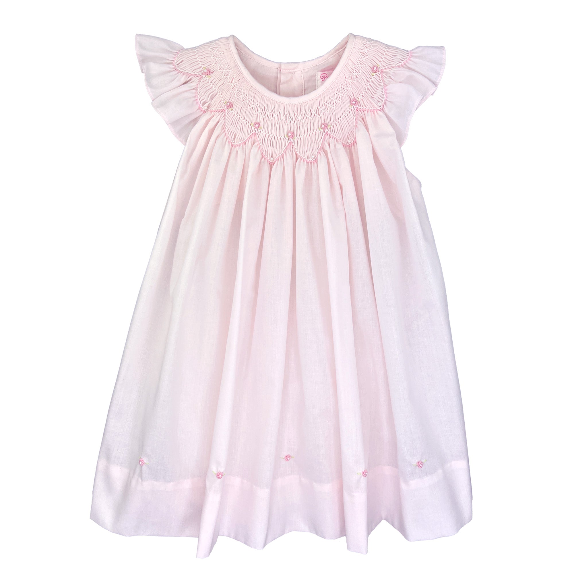 Petit Ami Bishop Smocked Rosebud Dress