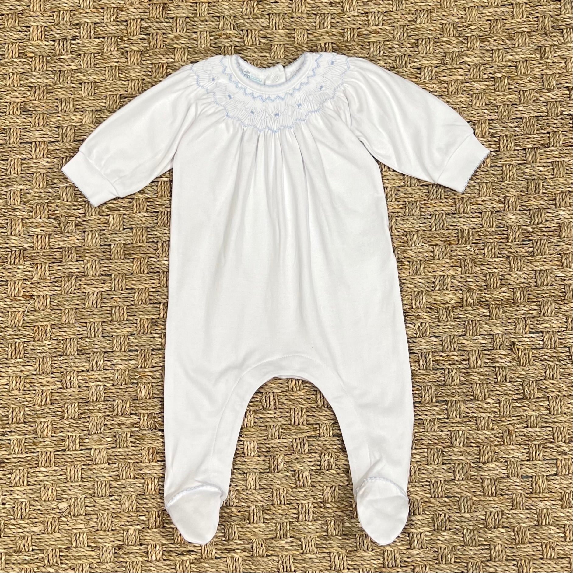 Magnolia Baby Lizzie & Landon's Bishop Footie, Blue