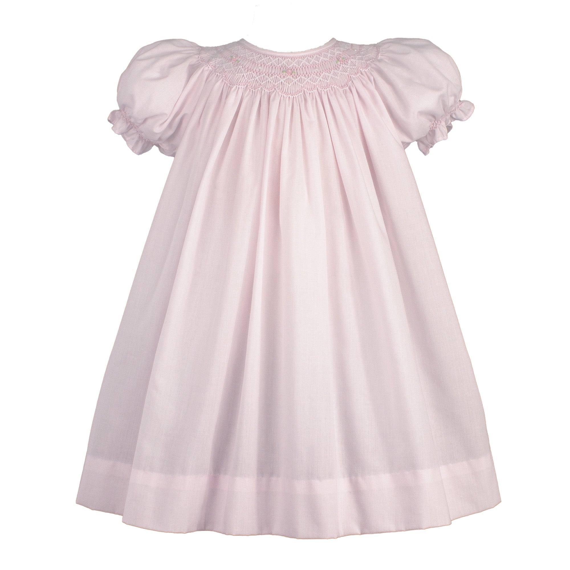 Petit Ami Bishop Smocked Daygown with Pearls