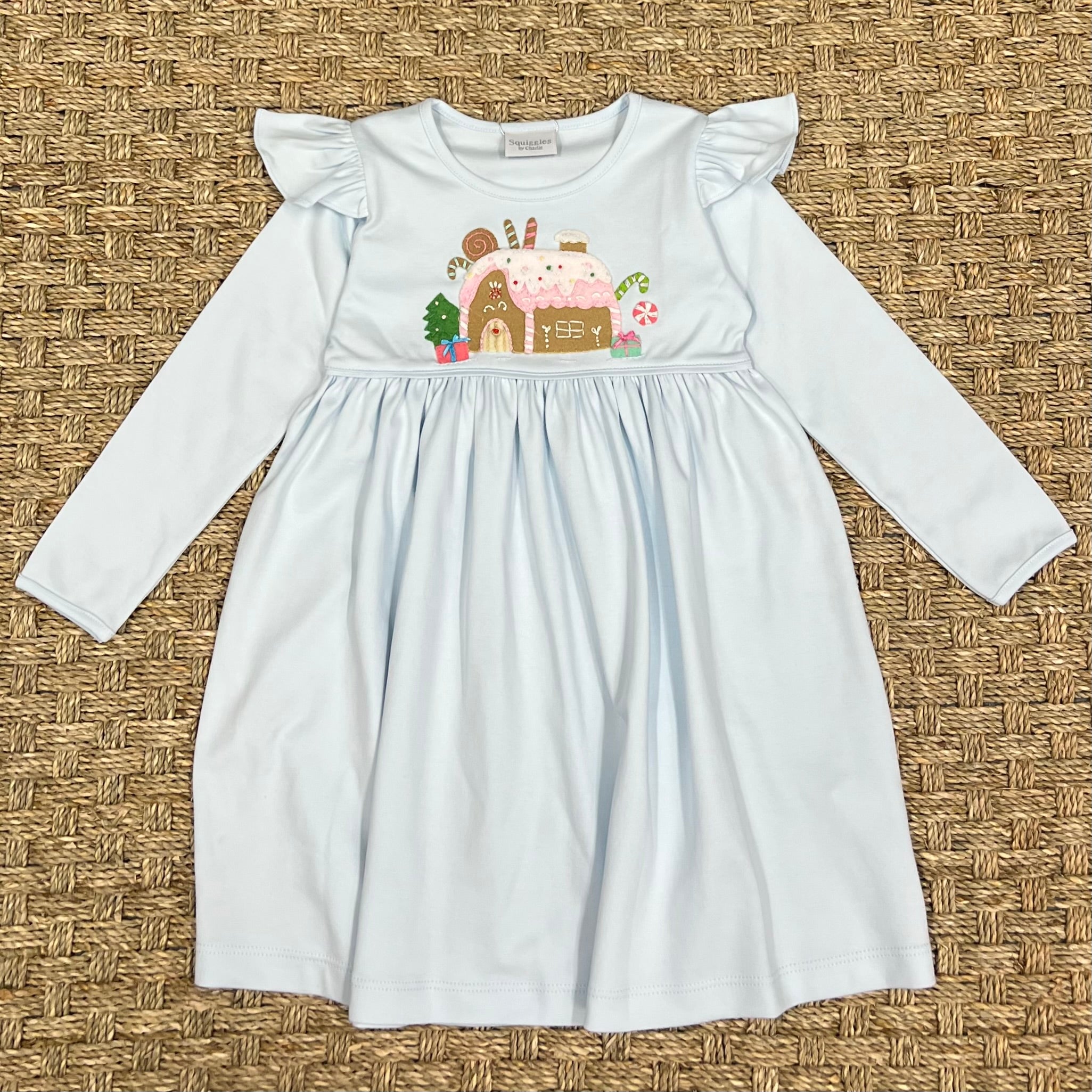 Squiggles Sugarplum House Dress with Wings