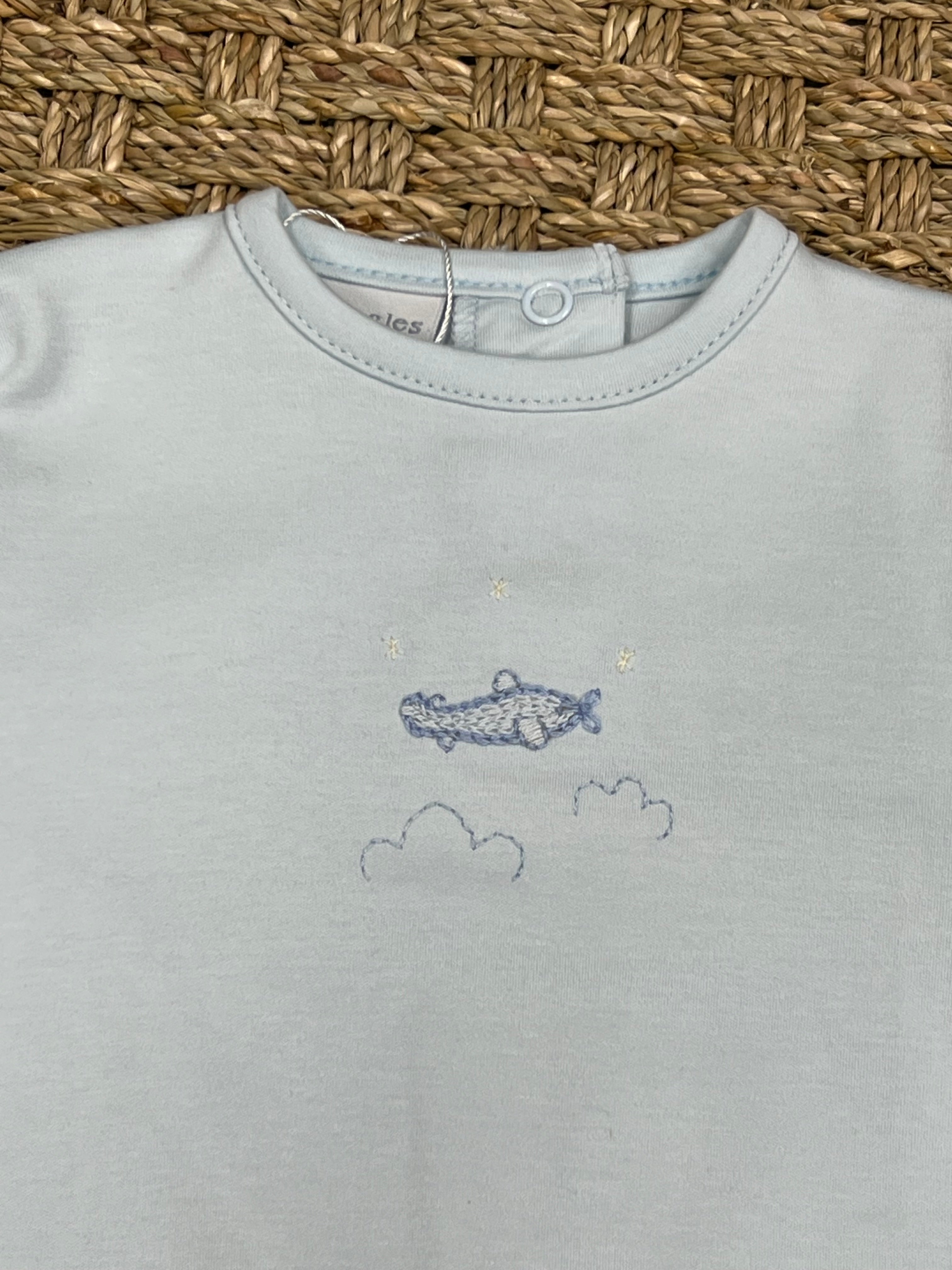 Squiggles Mini Airplane Footed Coverall