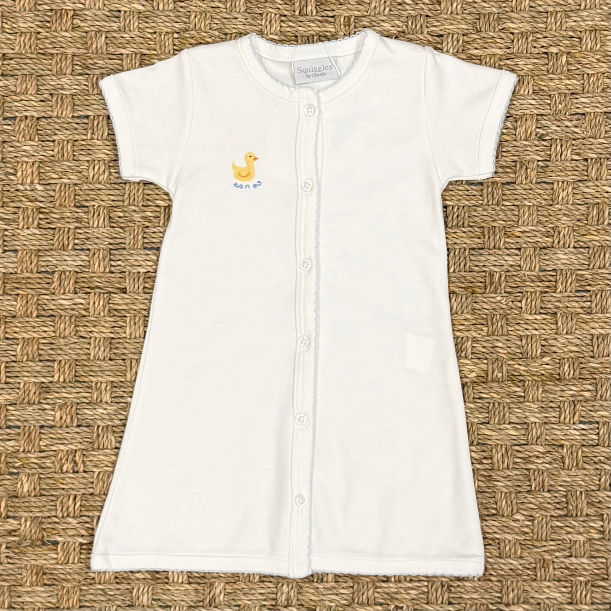 Squiggles White Mini Ducks Day Gown