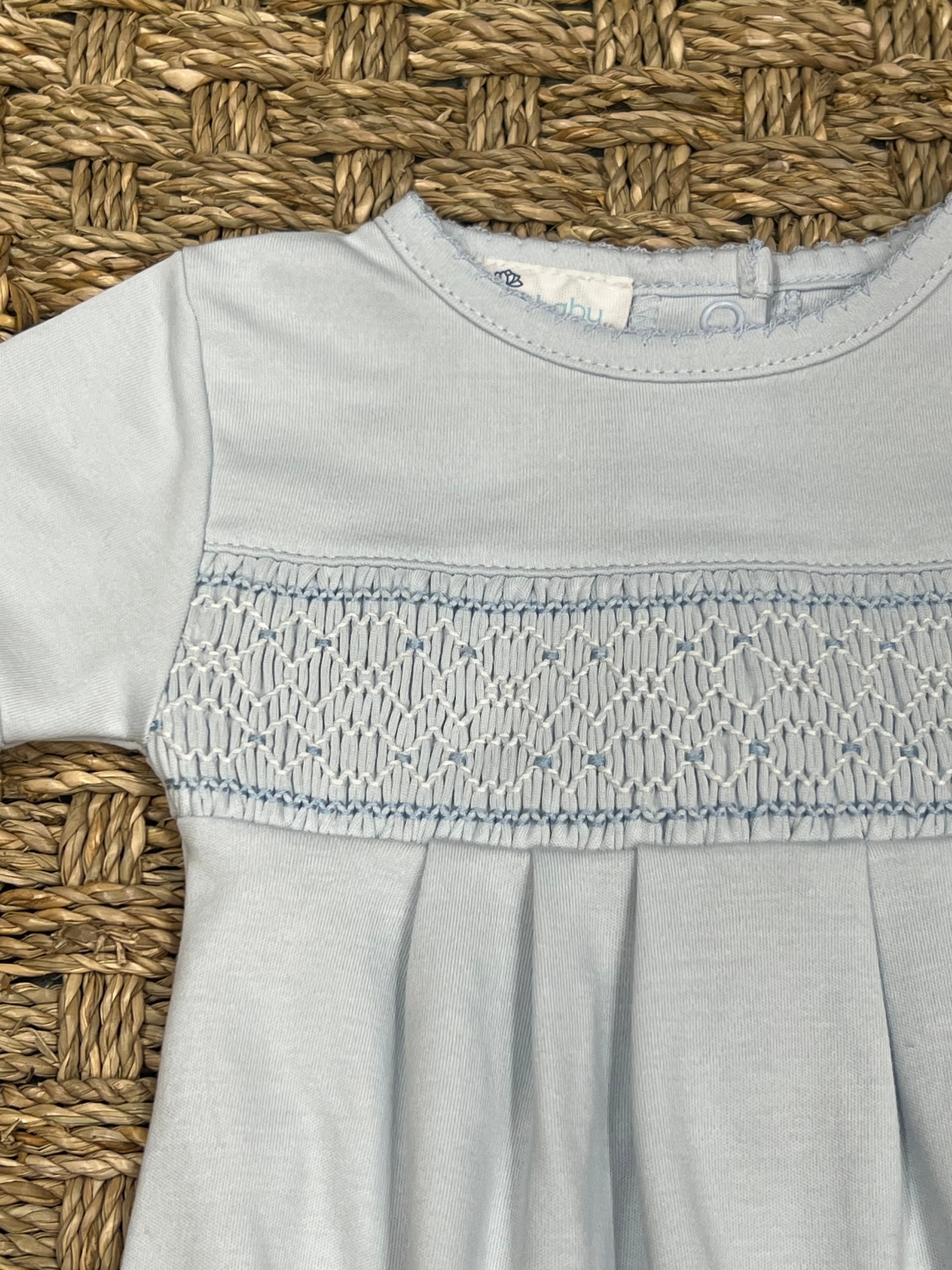 Magnolia Baby Pink & Blue Smocked Bubble, Blue