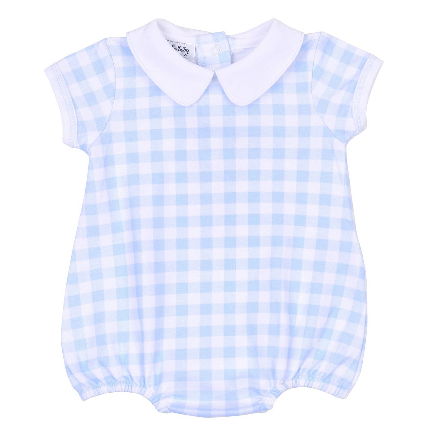 Magnolia Baby Baby Checks Collard Bubble, Blue