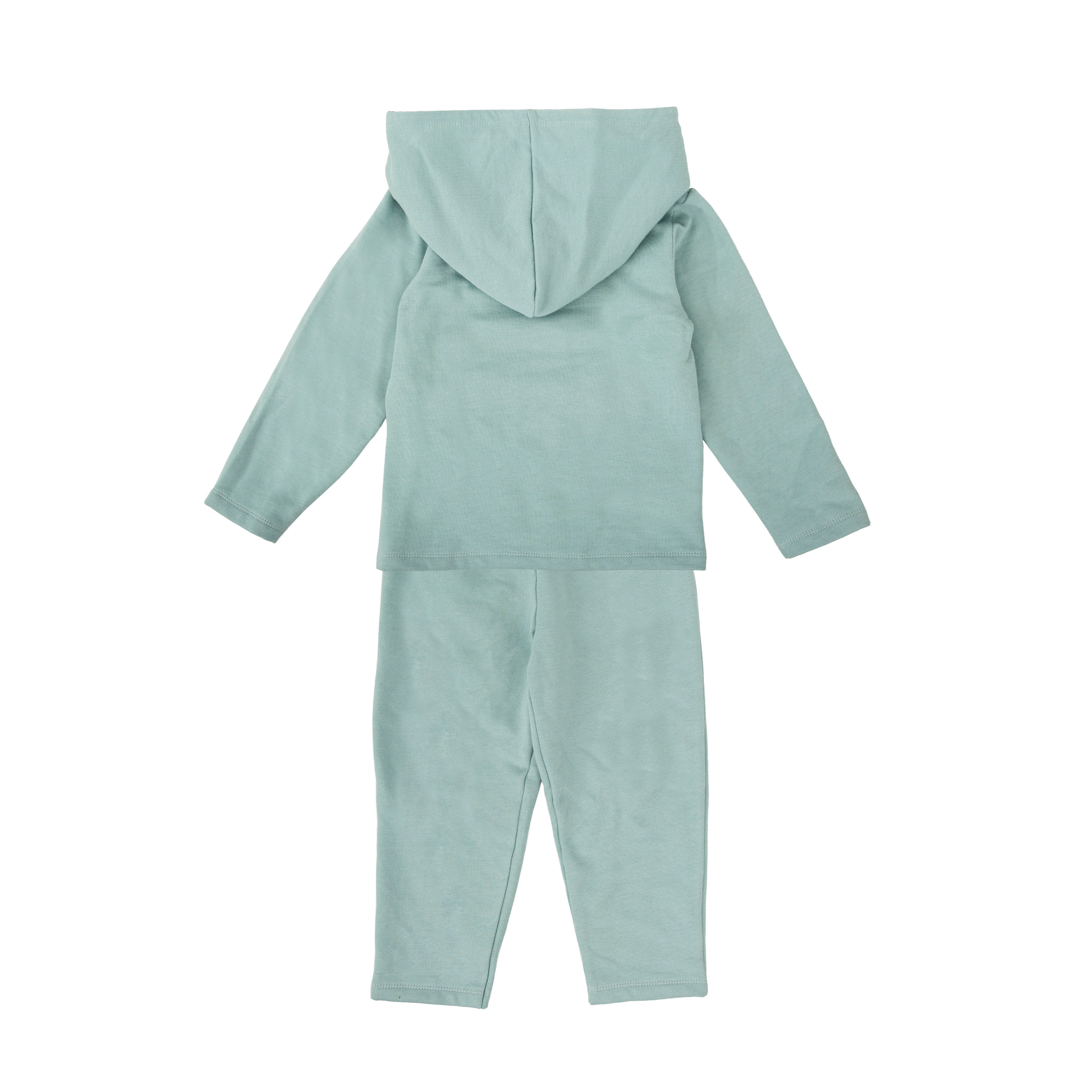 Babidu Slate Green Hooded Tracksuit with Car Applique