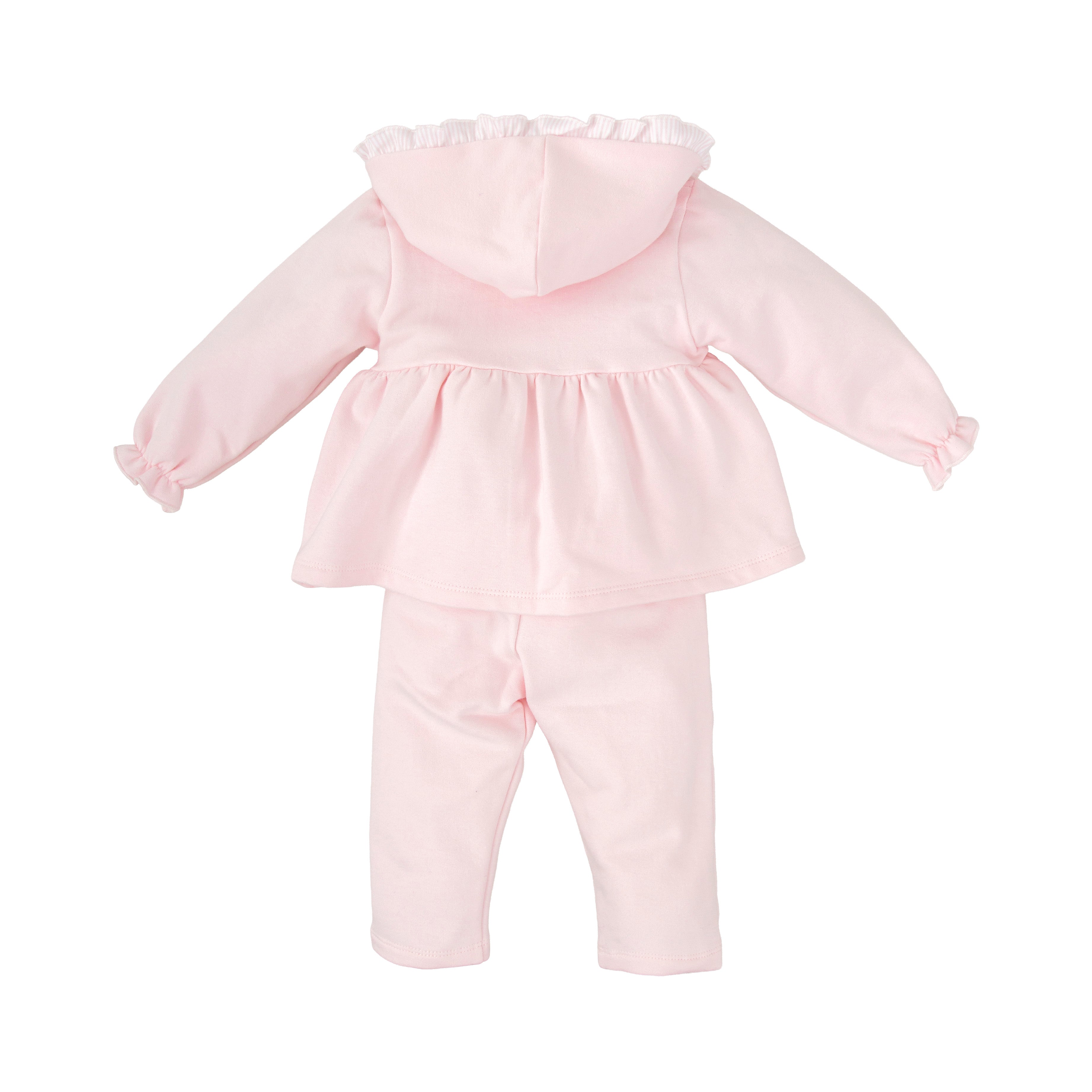 Babidu Pink Cotton Hooded Tracksuit