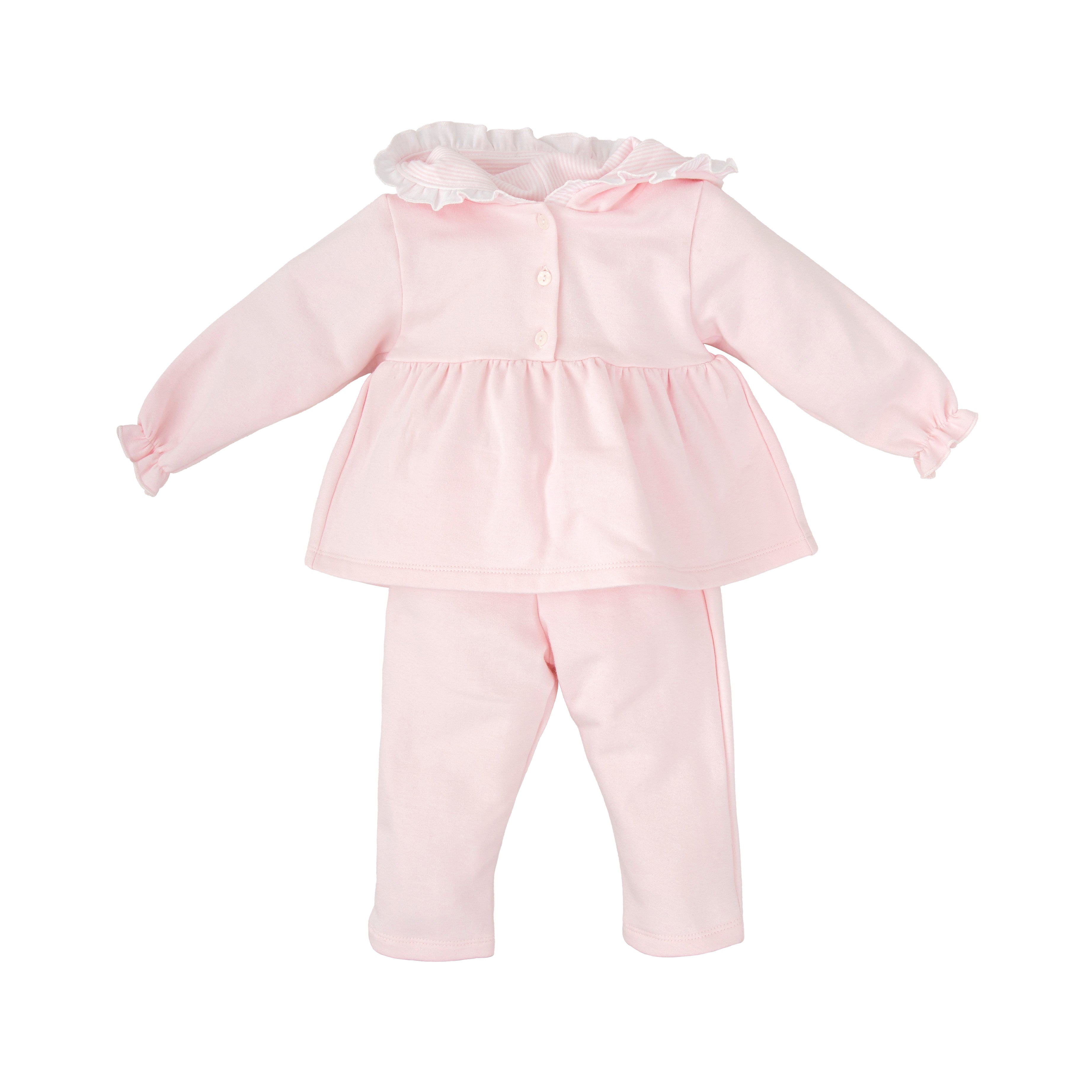 Babidu Pink Cotton Hooded Tracksuit