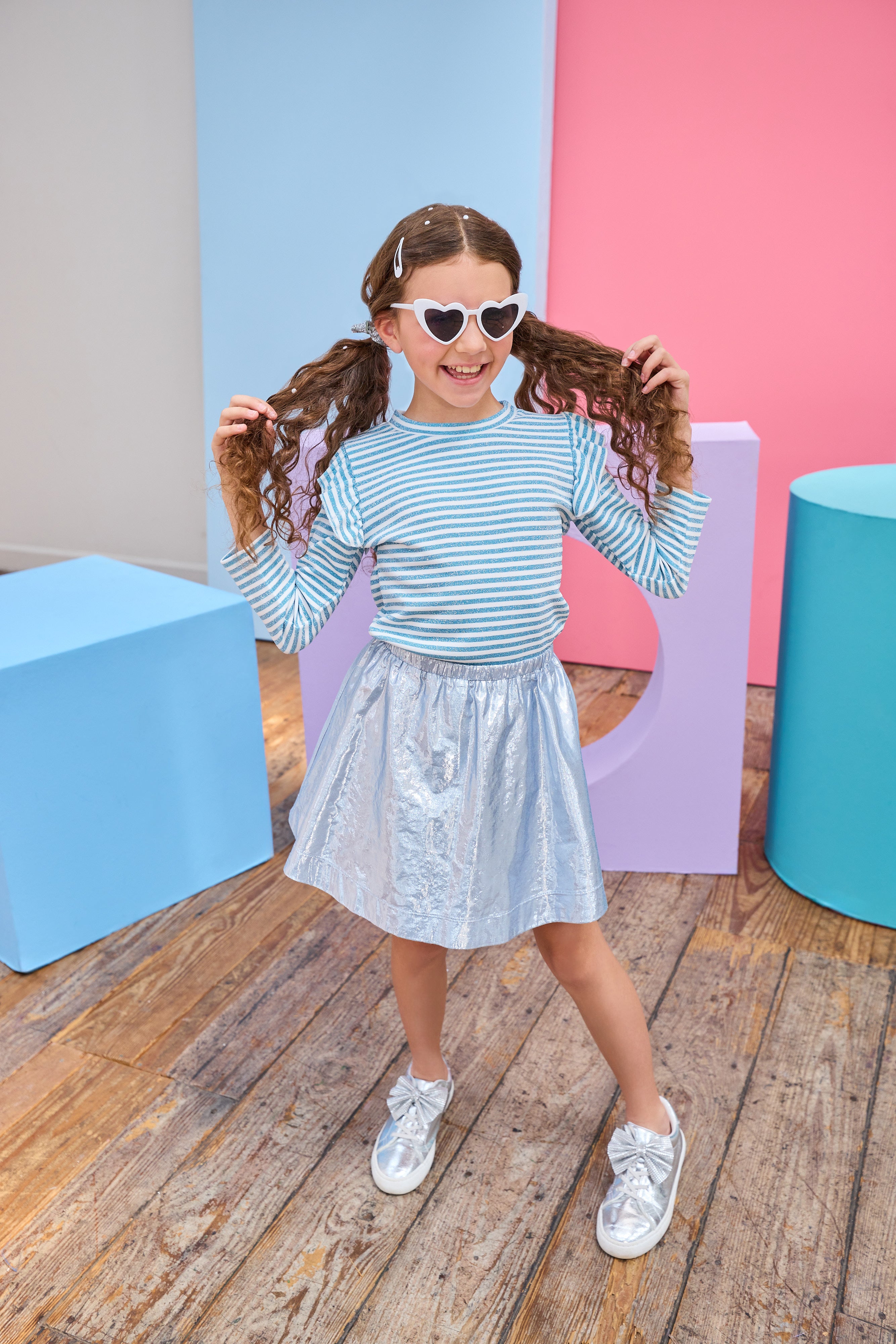 Bisby Circle Skort, Icicle Metallic