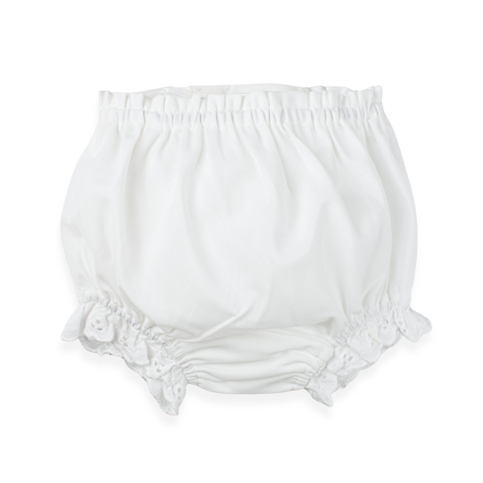 Paty Double Seat Diaper Cover, Eyelet Trim