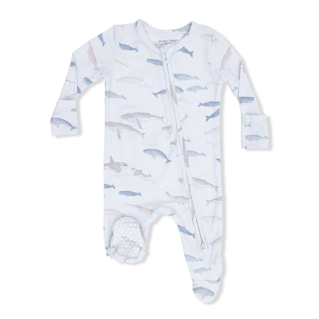 Angel Dear Little Whales - 2 Way Zipper Footie