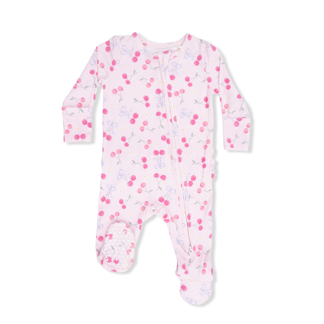 Angel Dear 2 Way Zipper Footie, Sweet Bow Cherries