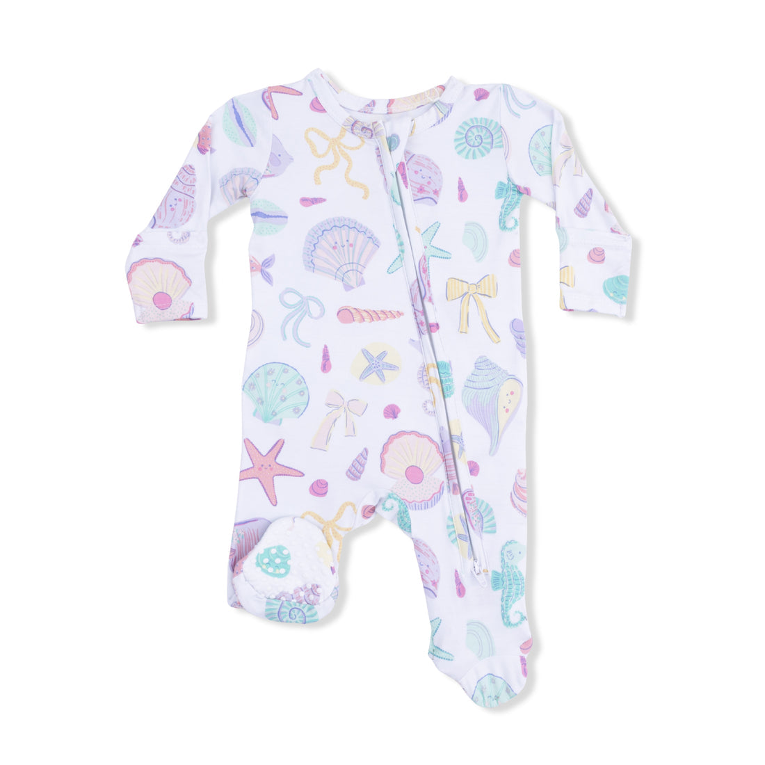 Angel Dear Beach Days - 2 Way Ruffle Back Zipper Footie