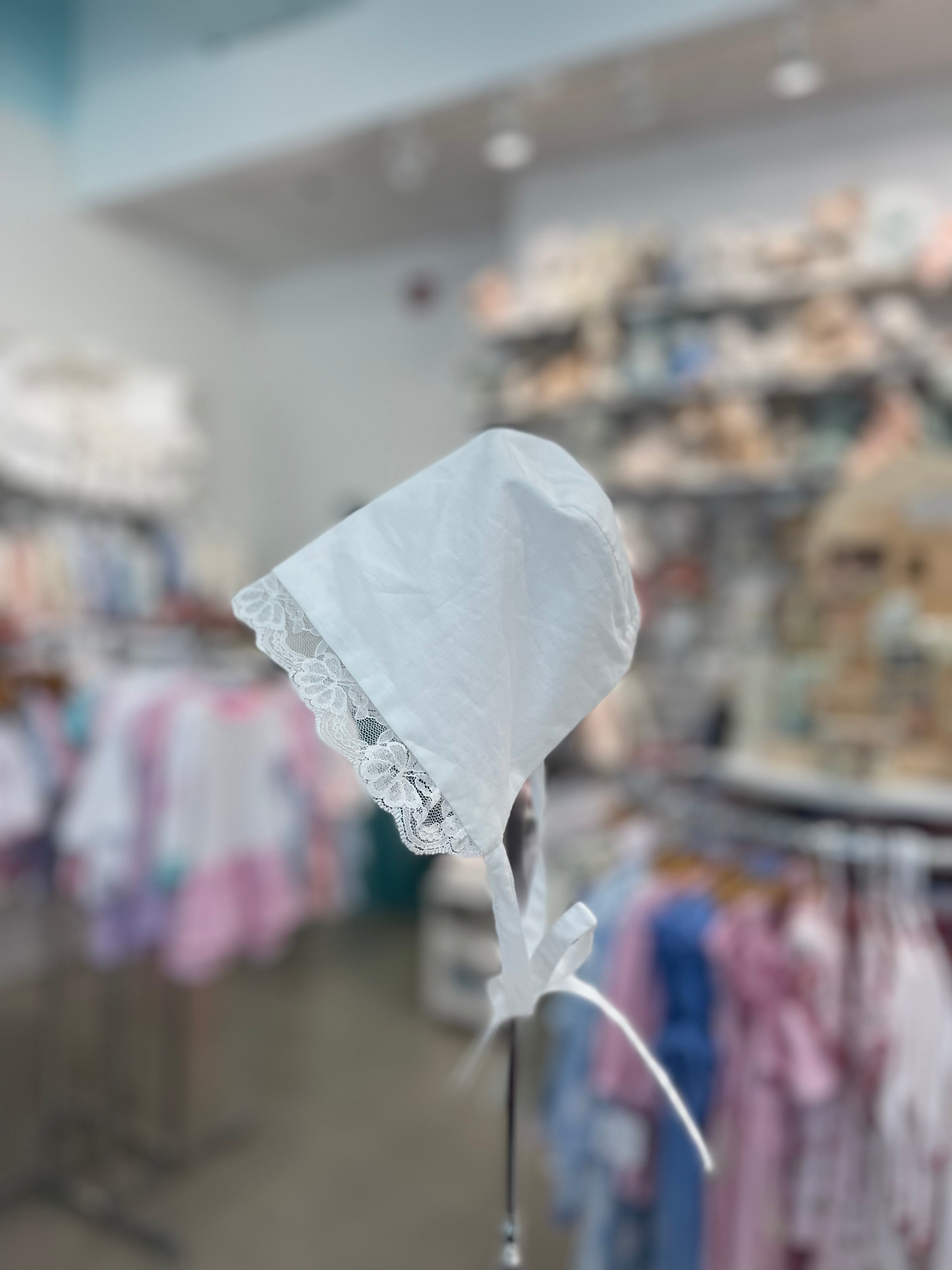 Helen & Harold's White Bonnet