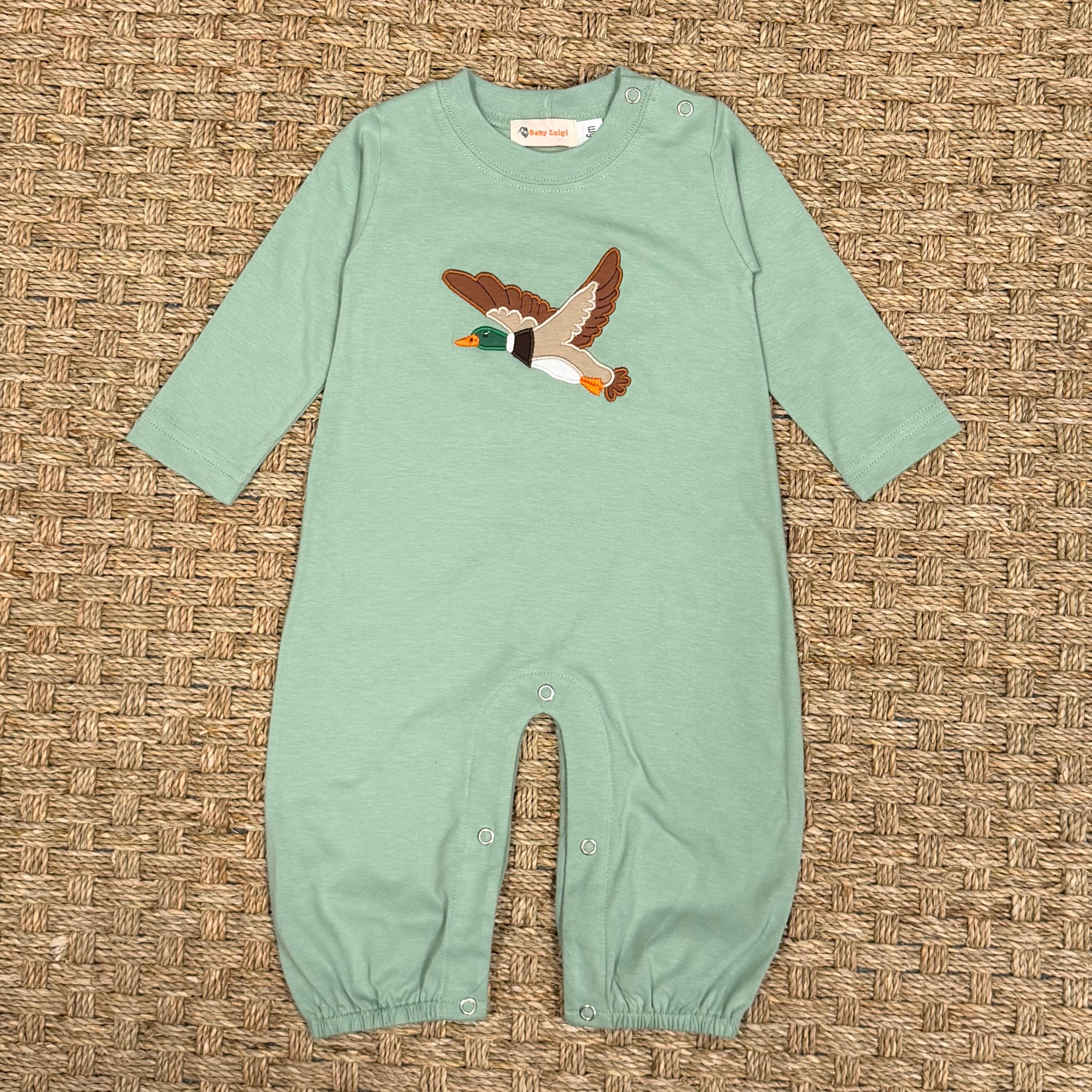 Luigi Romper, Flying Mallard on Sage