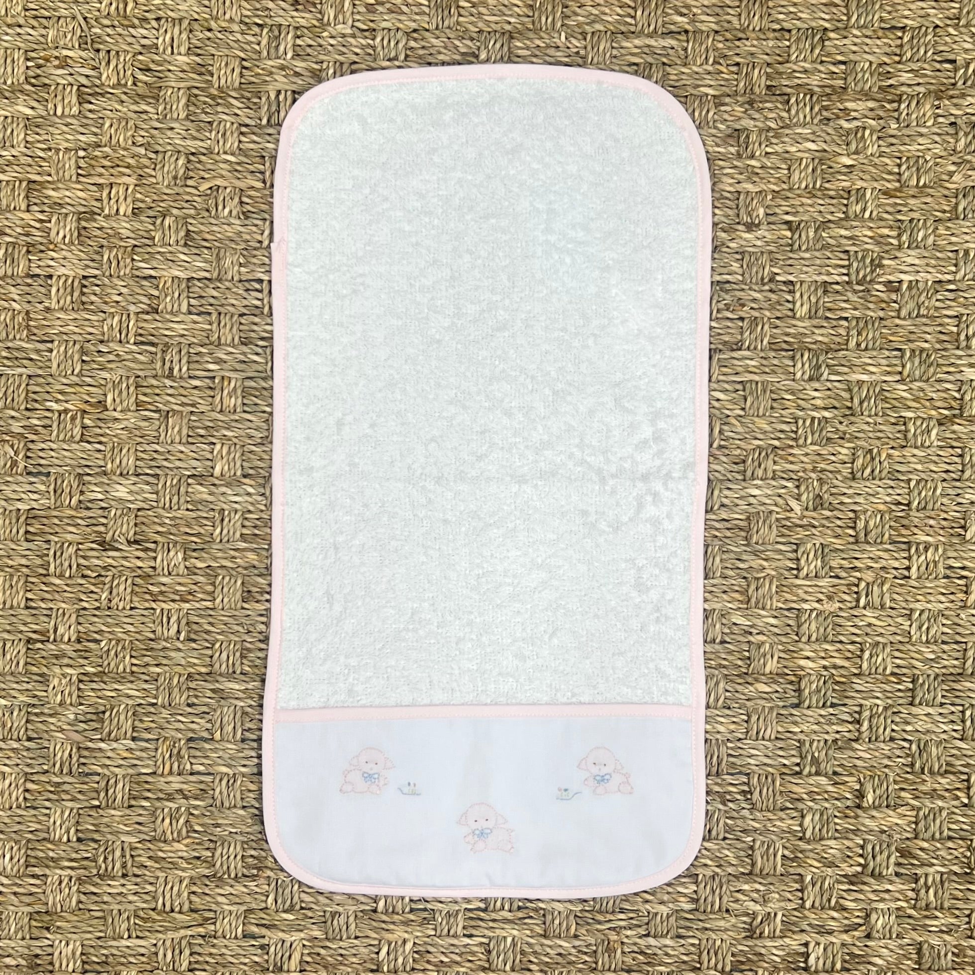 Auraluz Tiny Lambs Terry Cloth Burp Cloth