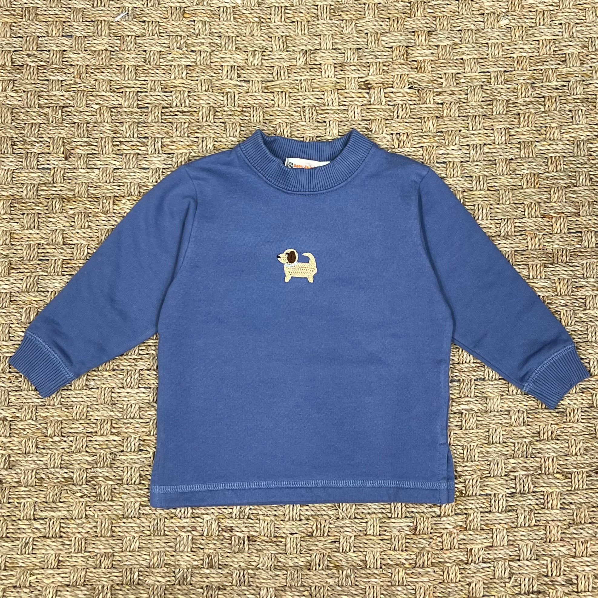 Luigi Sweatshirt, Puppy on New Steel Blue