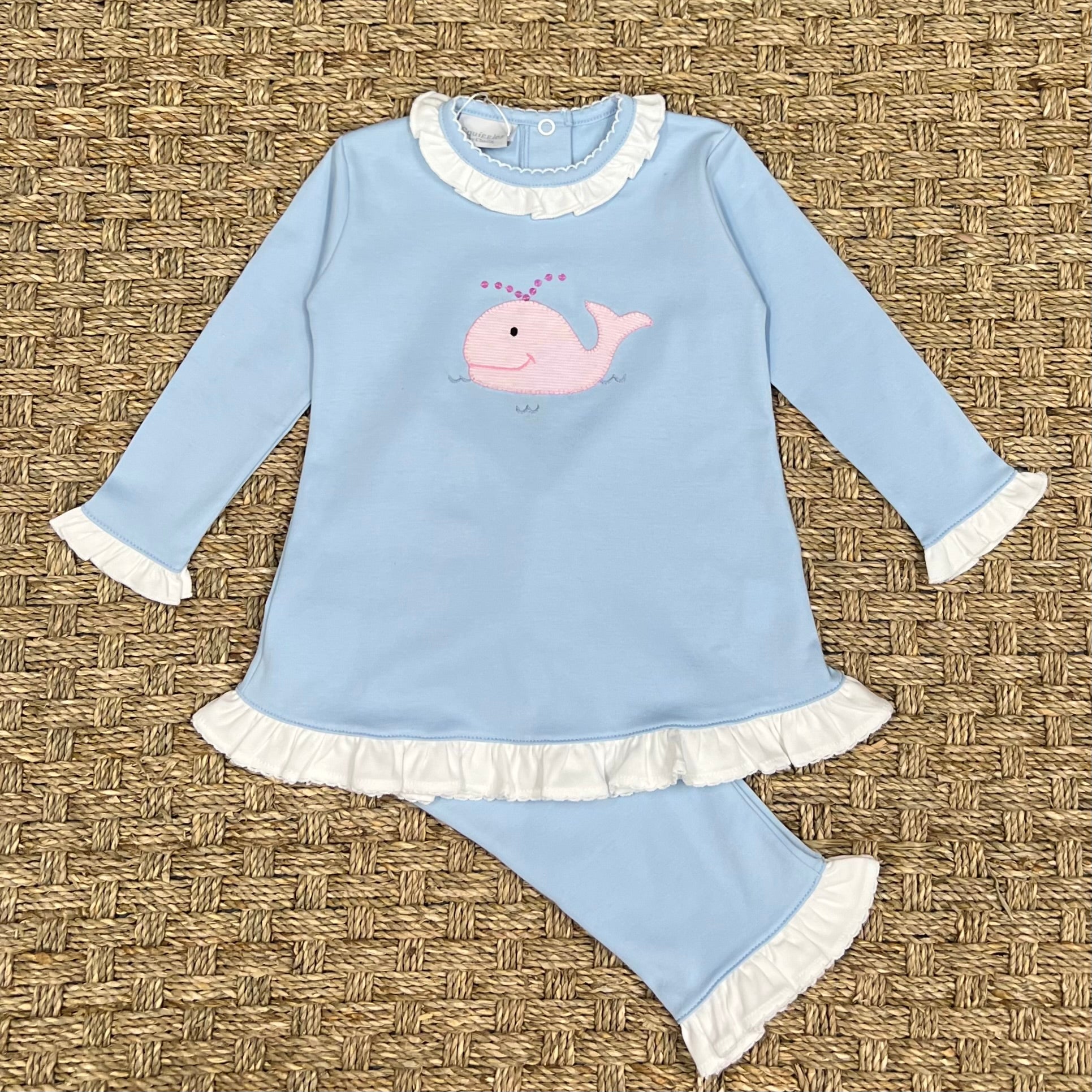 Squiggles Mini Wendy Ruffle Pant Set