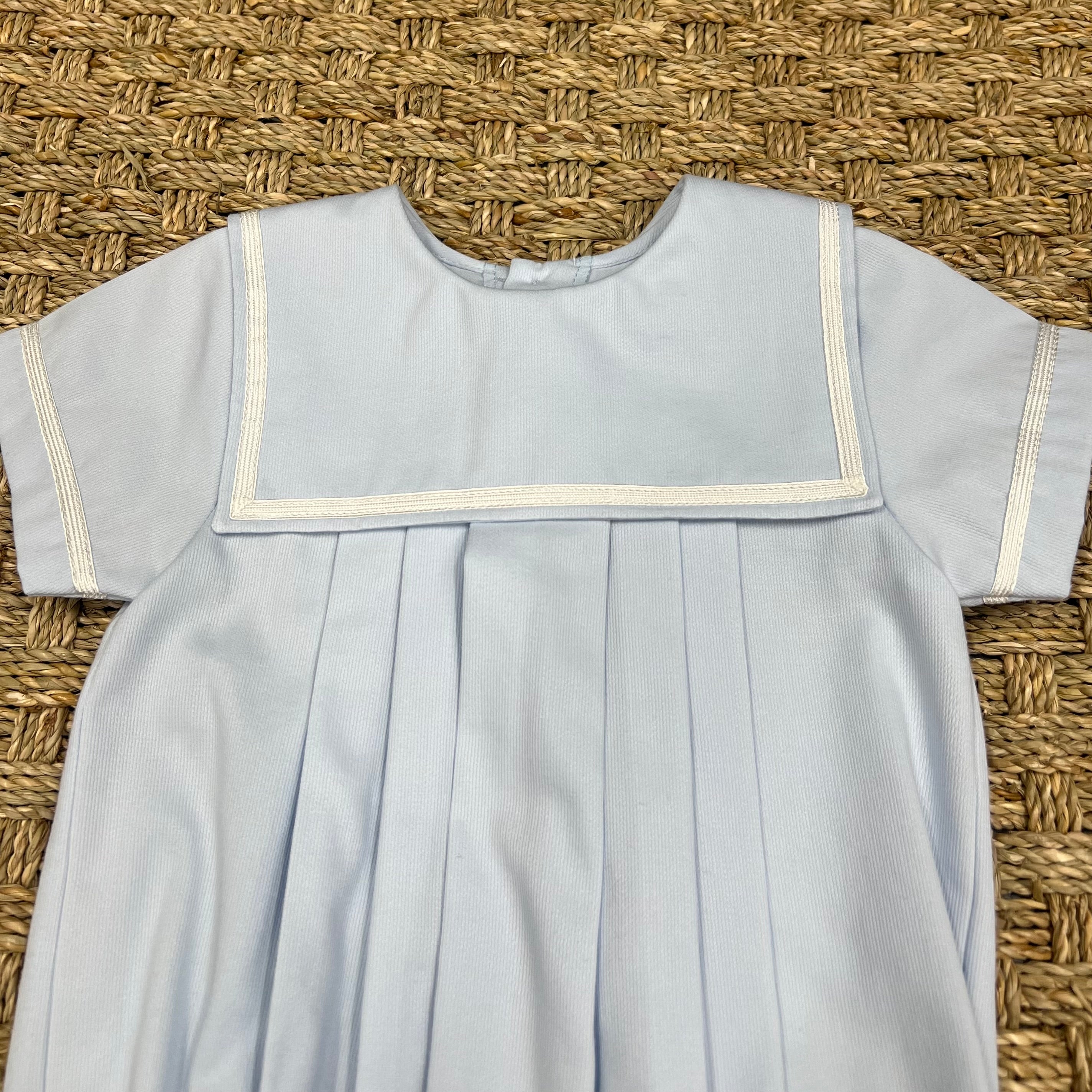 Auraluz Blue Pique Bubble with Bib Collar