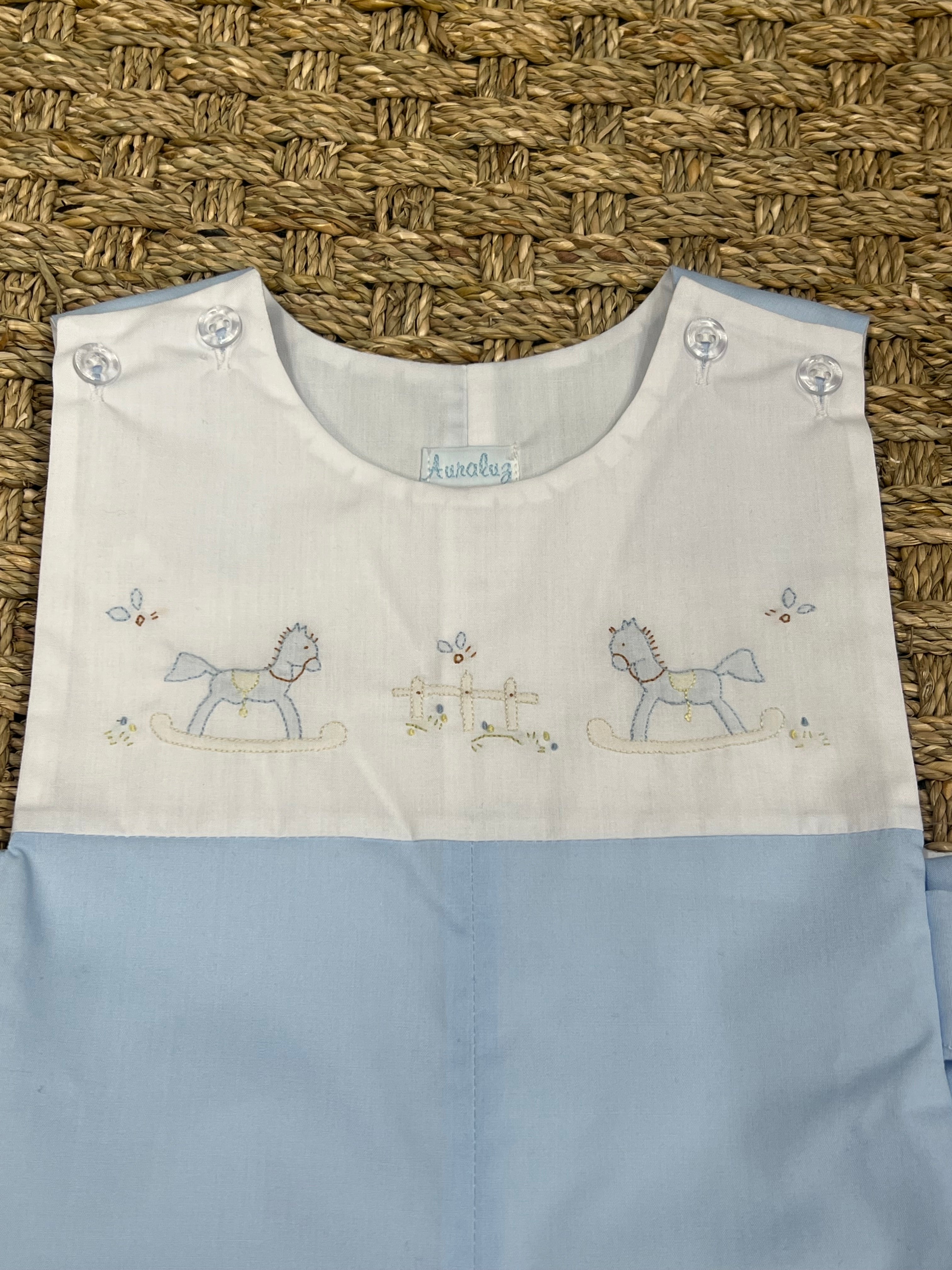 Auraluz Blue Jon Jon with Rocking Horse Embroidery