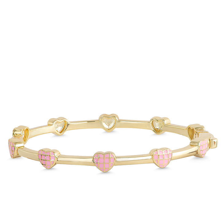 Lily Nily Lattice Heart Bangle Bracelet