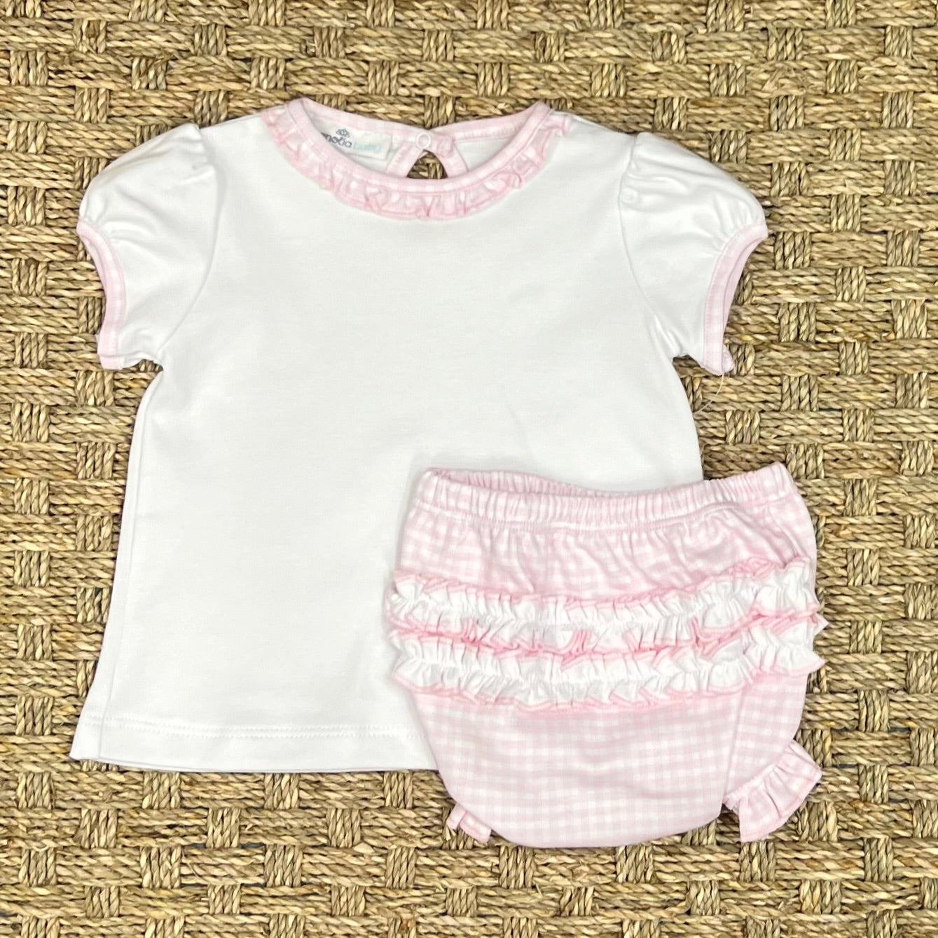 Magnolia Baby New Beginnings Pink Ruffle Diaper Cover Set