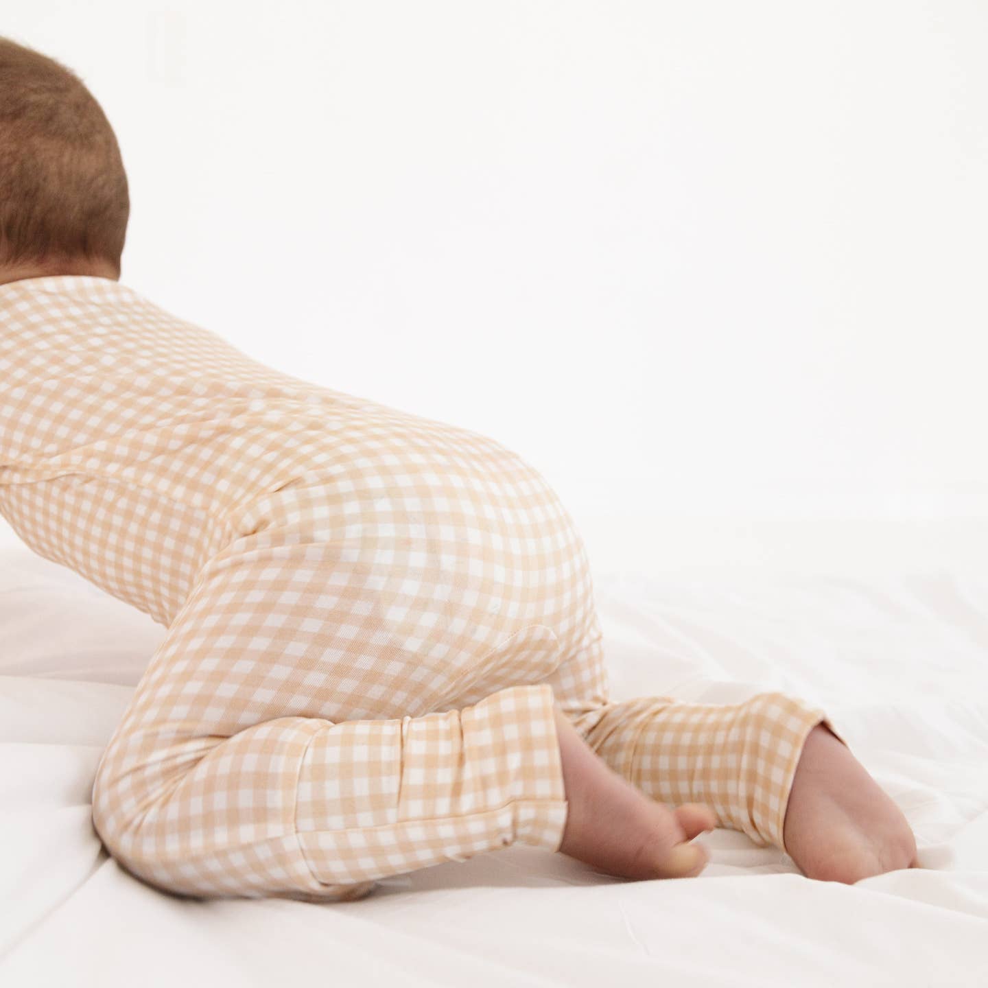 Motette Sandstone Gingham Bamboo Sleeper