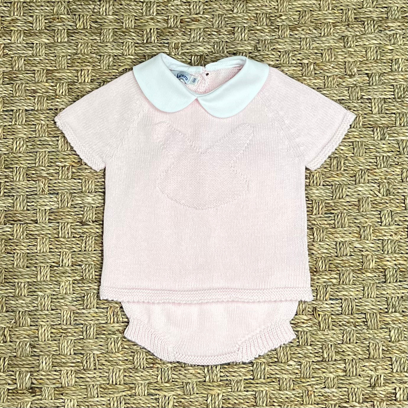 Mi Lucero Pink Bunny Diaper Set