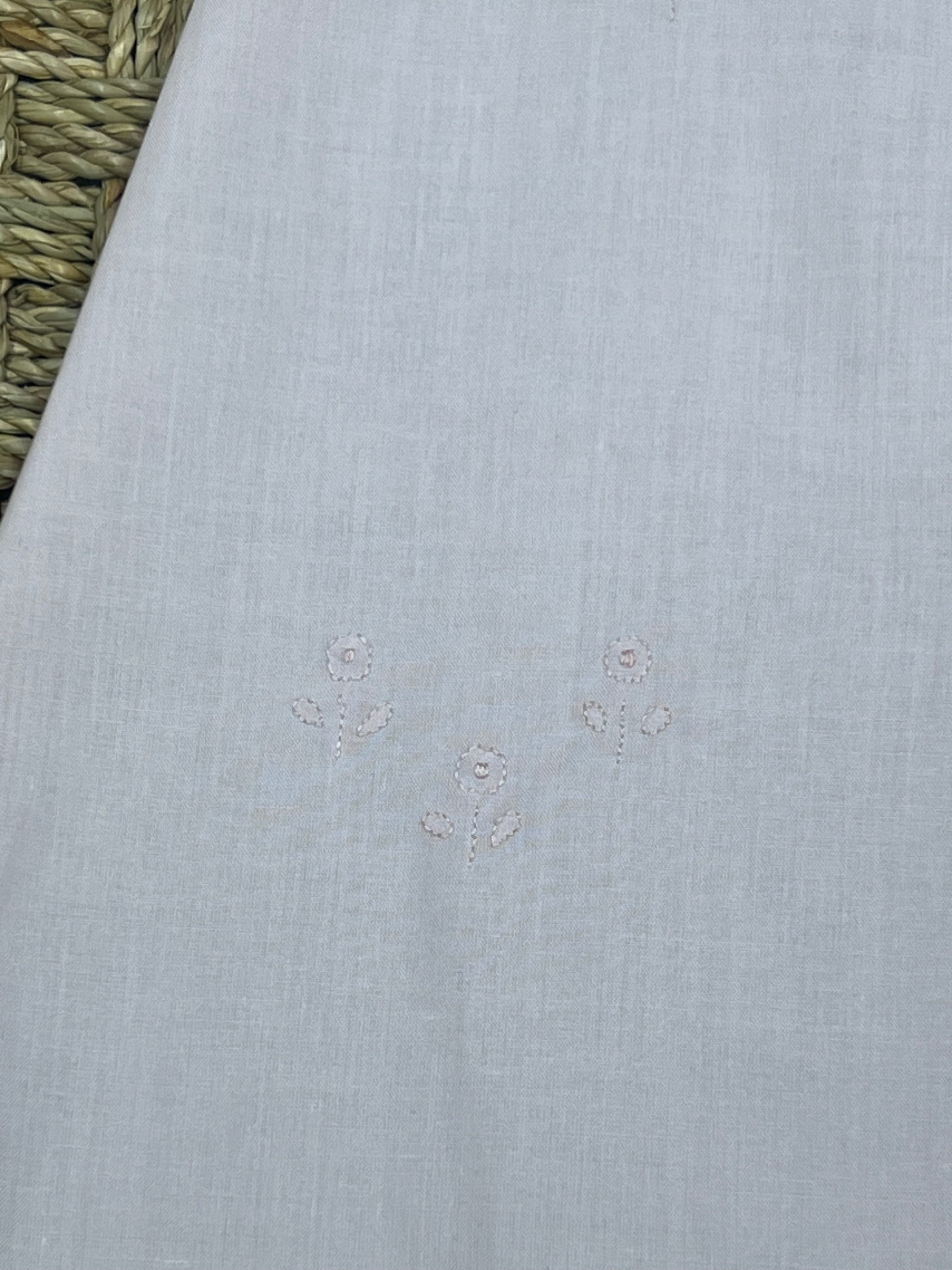 Auraluz Pink Daygown with Tiny Flower Embroidery