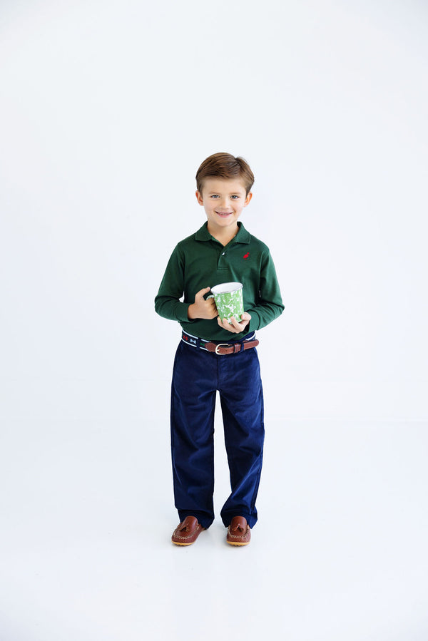 Beaufort Bonnet Long Sleeve Prim & Proper Polo, Grier Green