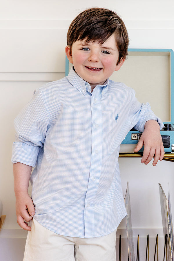 Beaufort Bonnet Deans List Dress Shirt, Barrington Blue Mini Windowpane