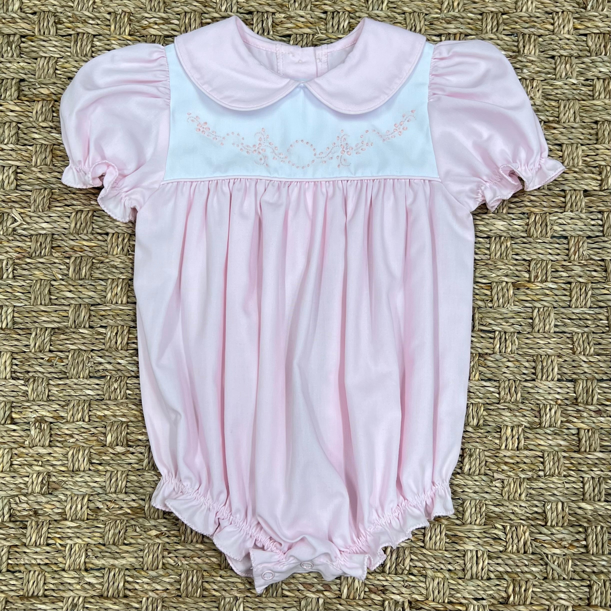 Auraluz Pink Bubble with Floral Embroidery