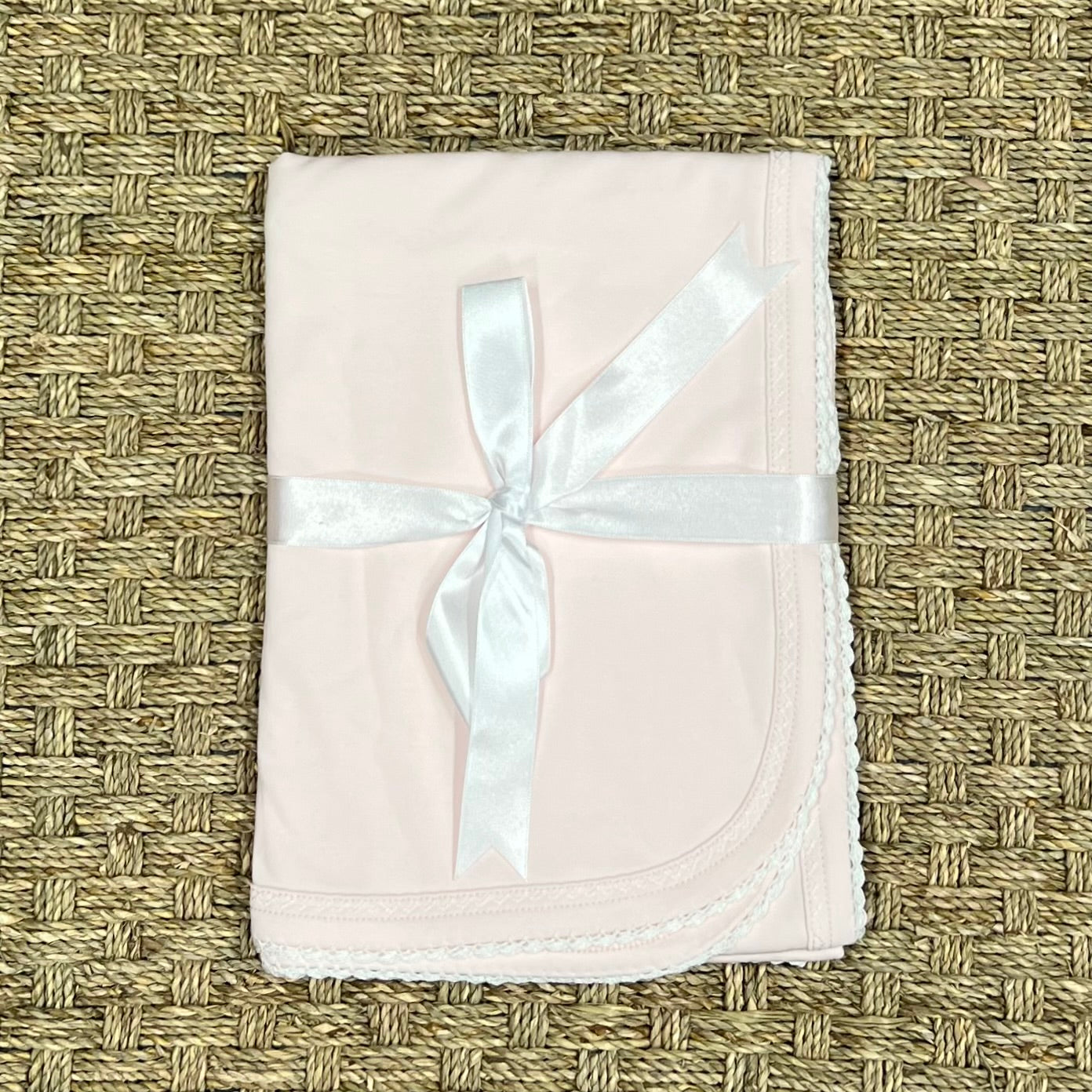 Squiggles Colored Blanket with White Trim