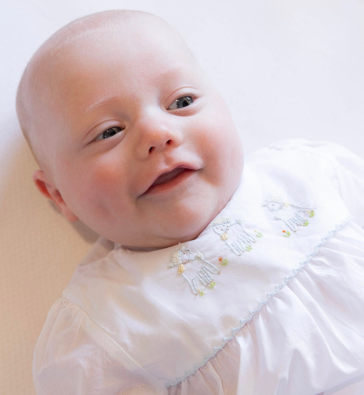 Yellow Lamb Lambikins Woven Daygown