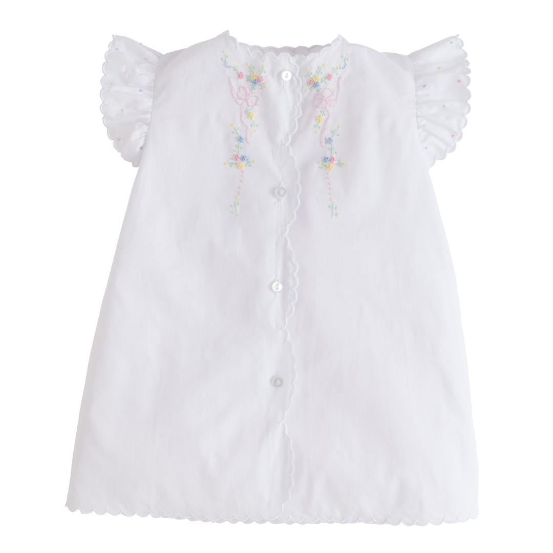 Little English Tea Gown, Bow & Flower