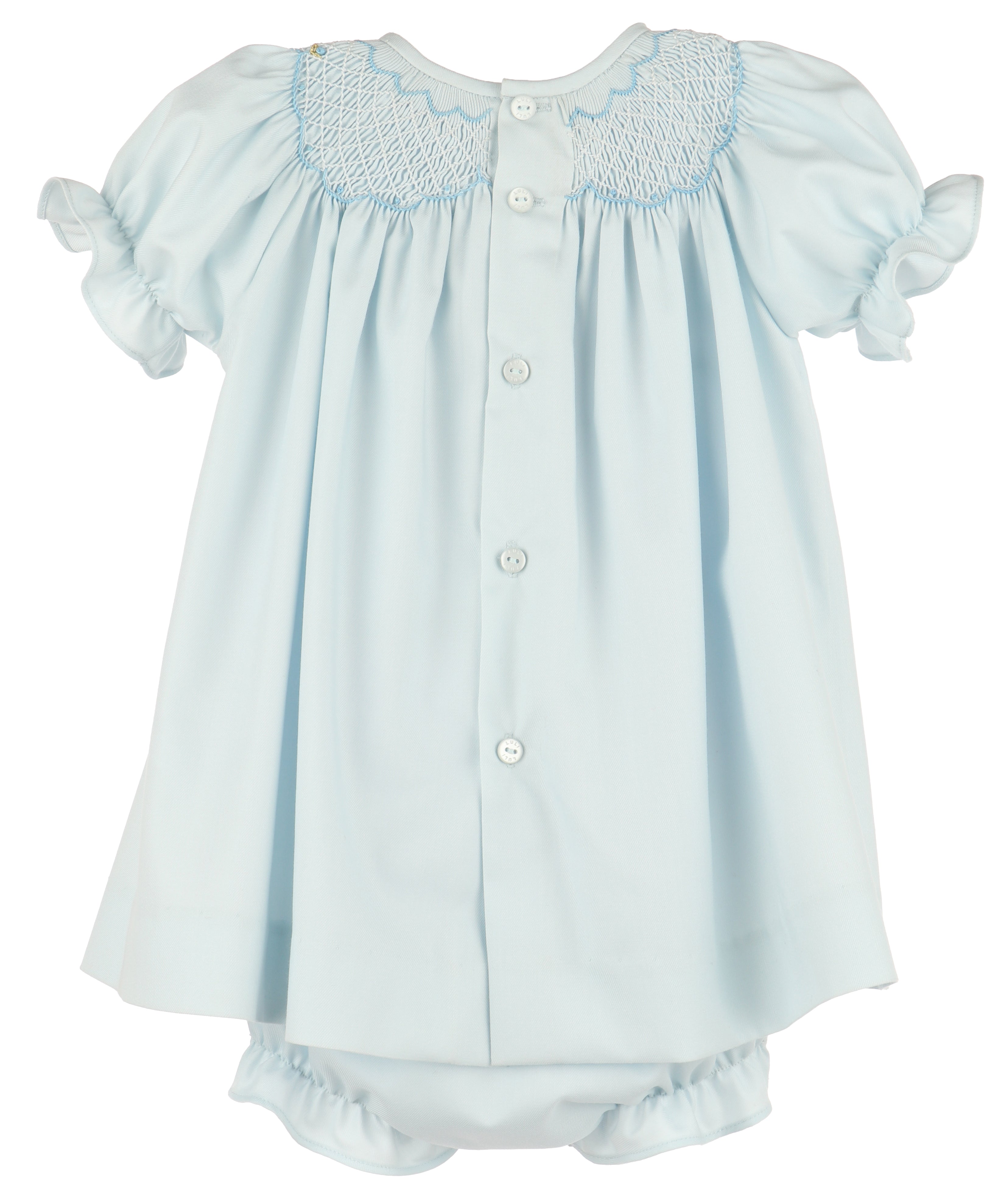 Luli & Me Classic Smock Bishop, Blue