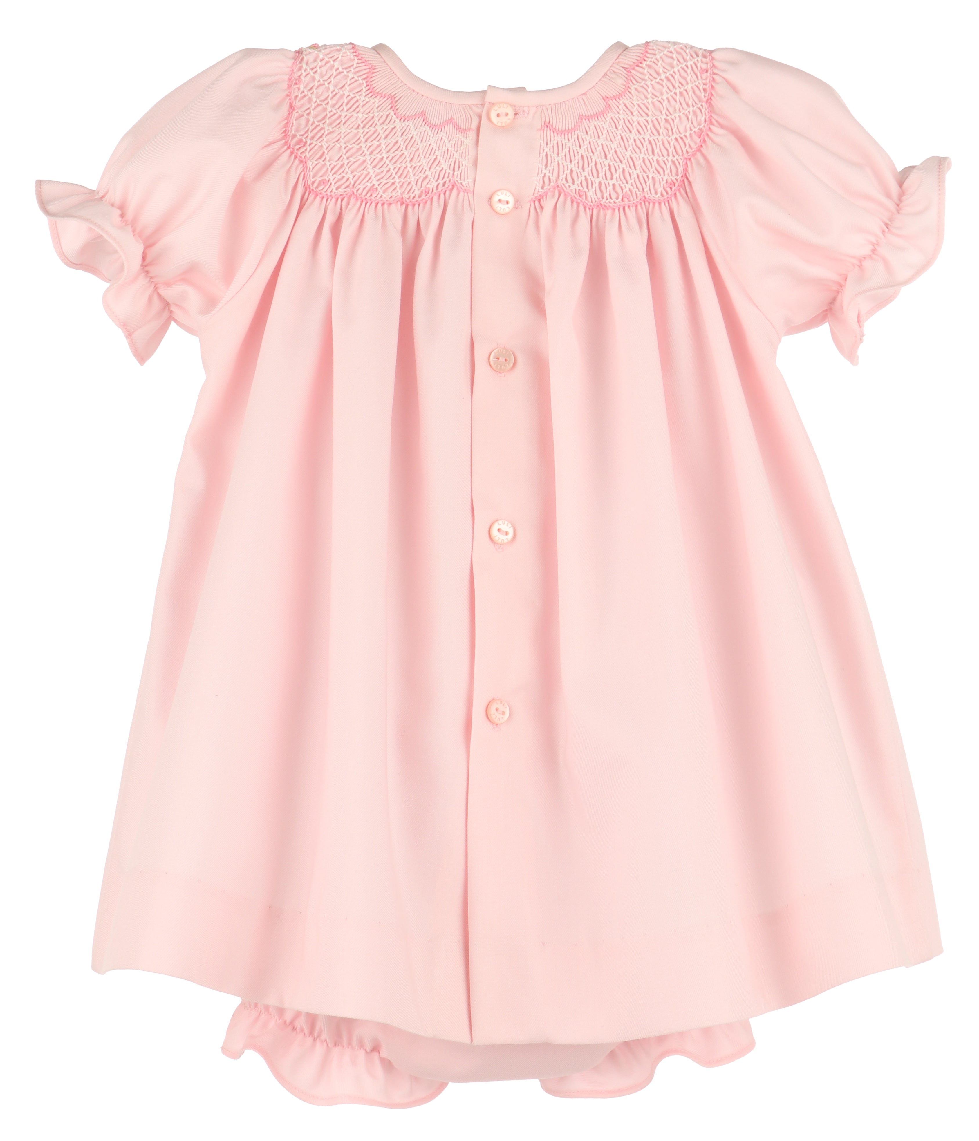 Luli & Me Classic Smock Bishop, Pink