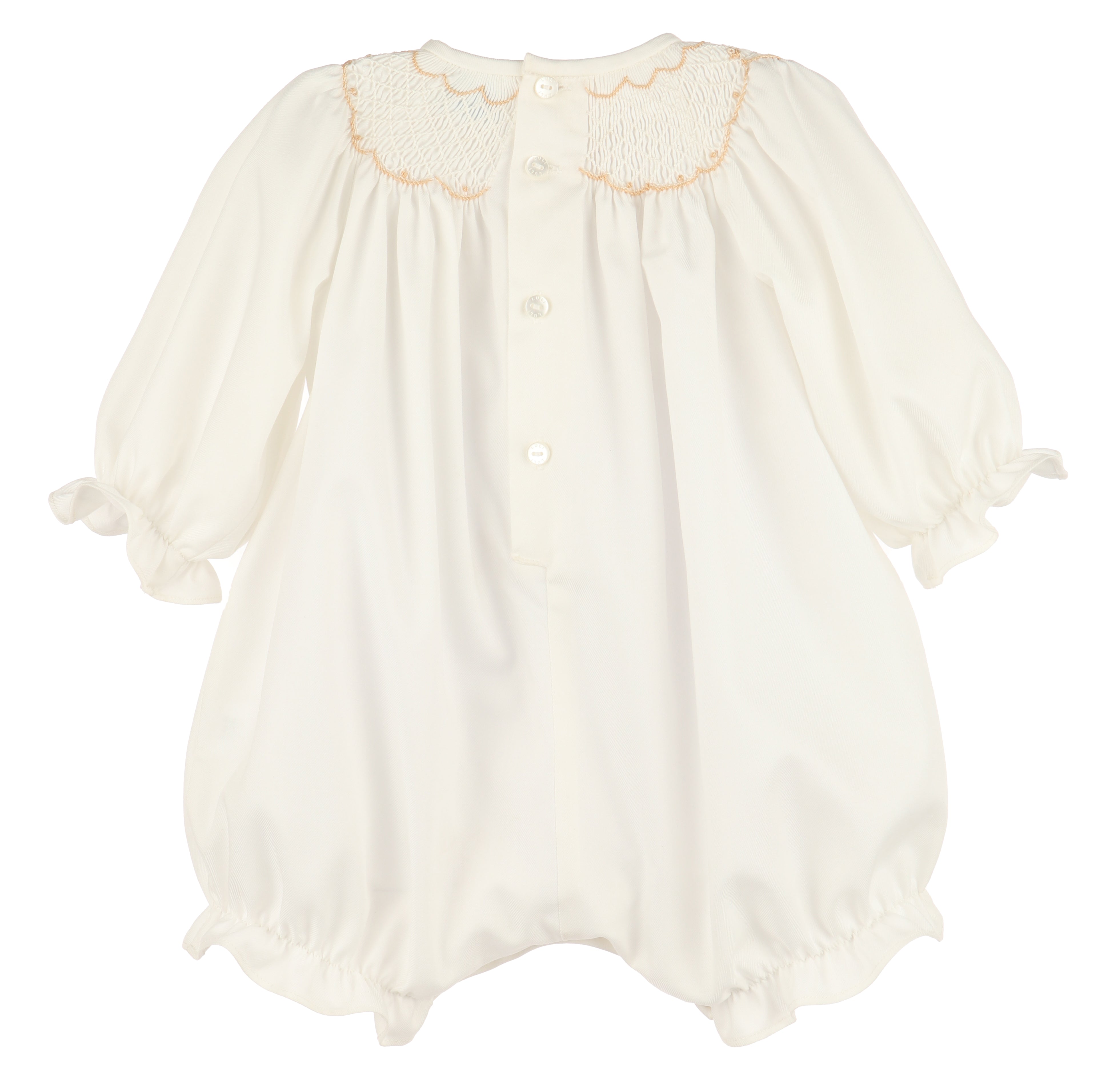 Luli & Me Classic Smock Bubble, Ivory