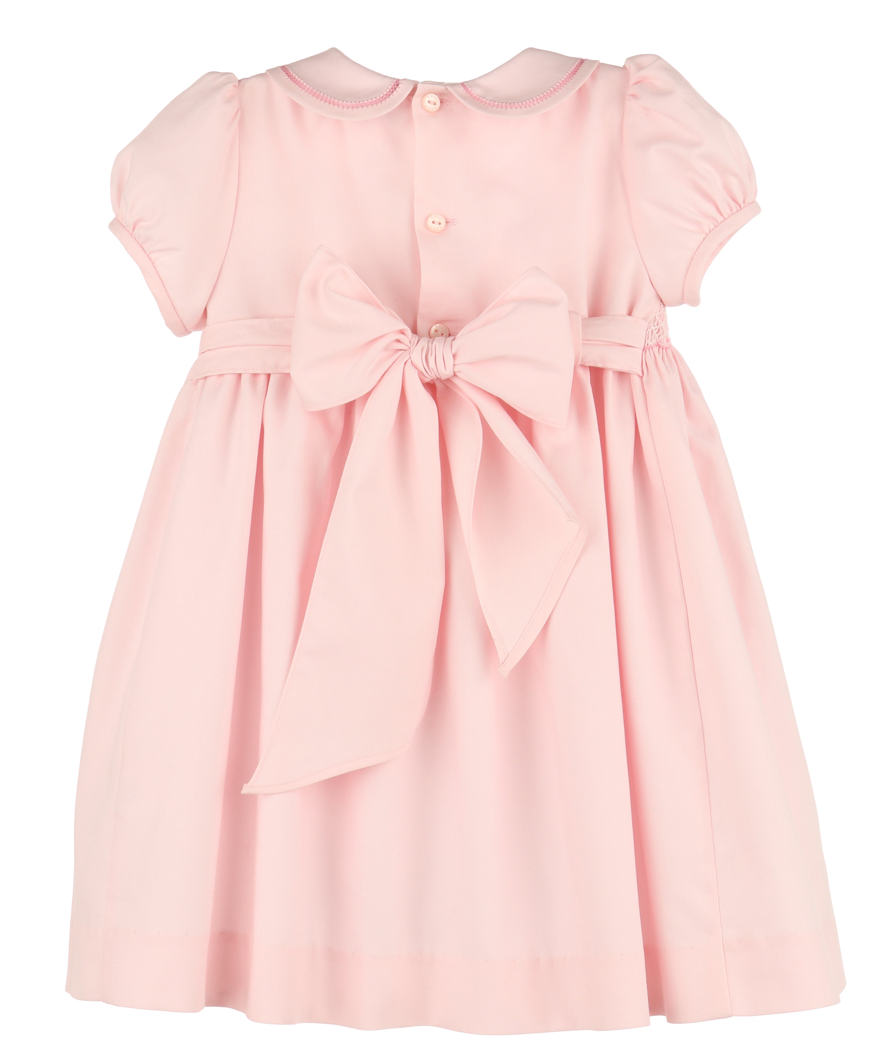 Luli & Me Classic Full Smock Dress, Pink