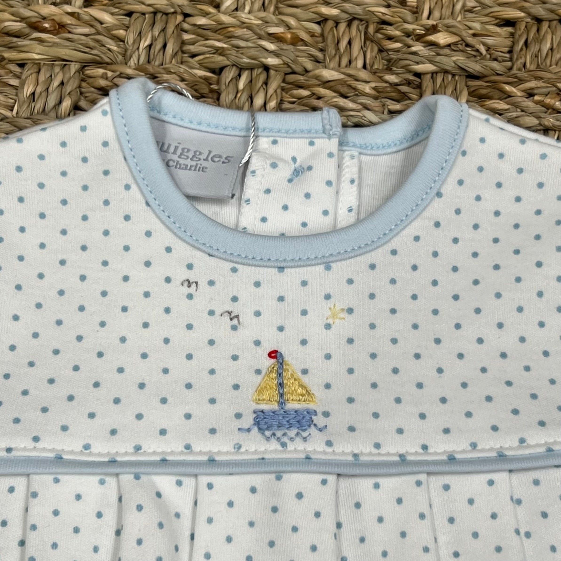 Squiggles Sailboat & Seagull Pleated Bubble