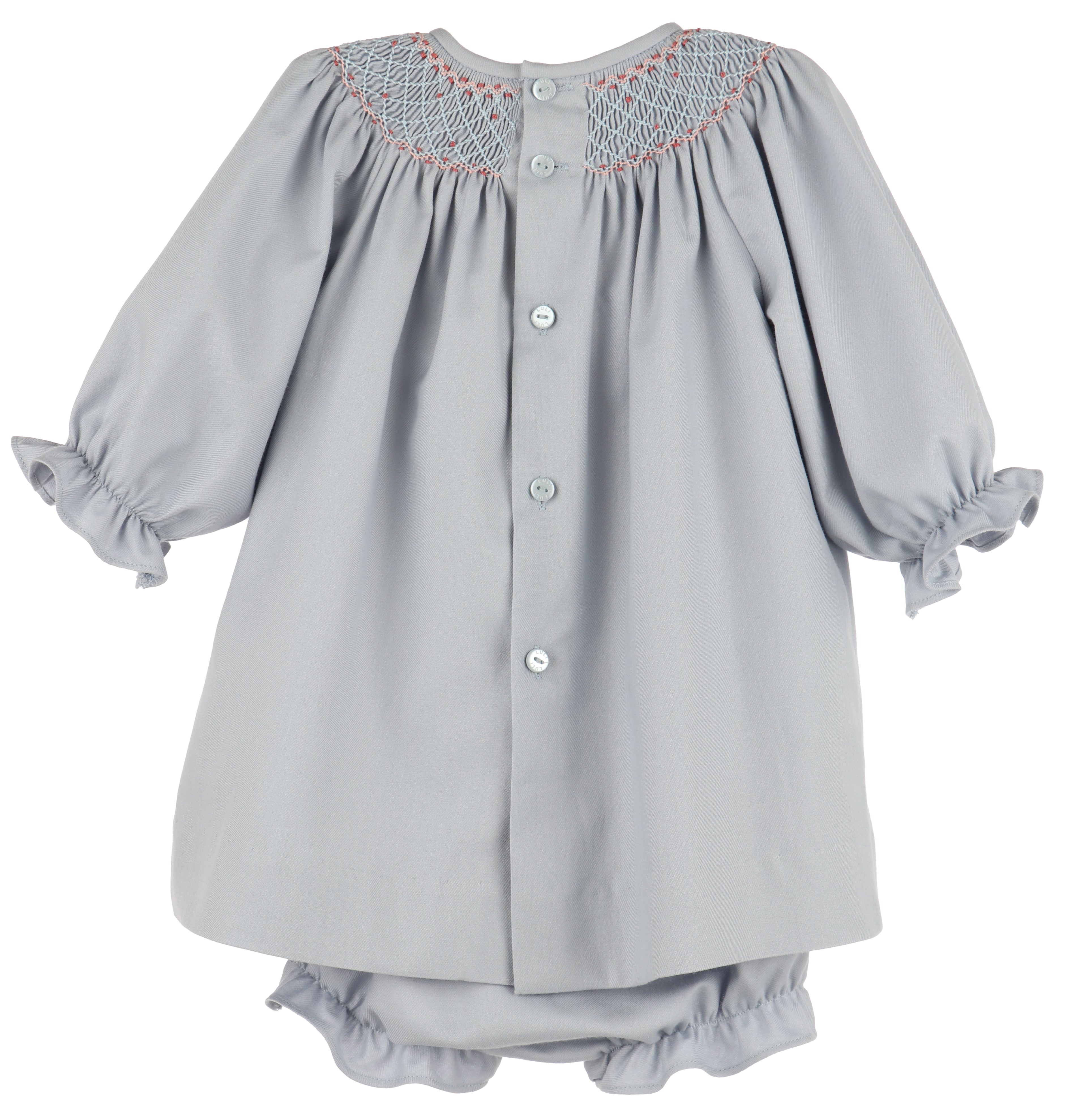 Luli & Me Hydrangeas Smock Bishop, Blue