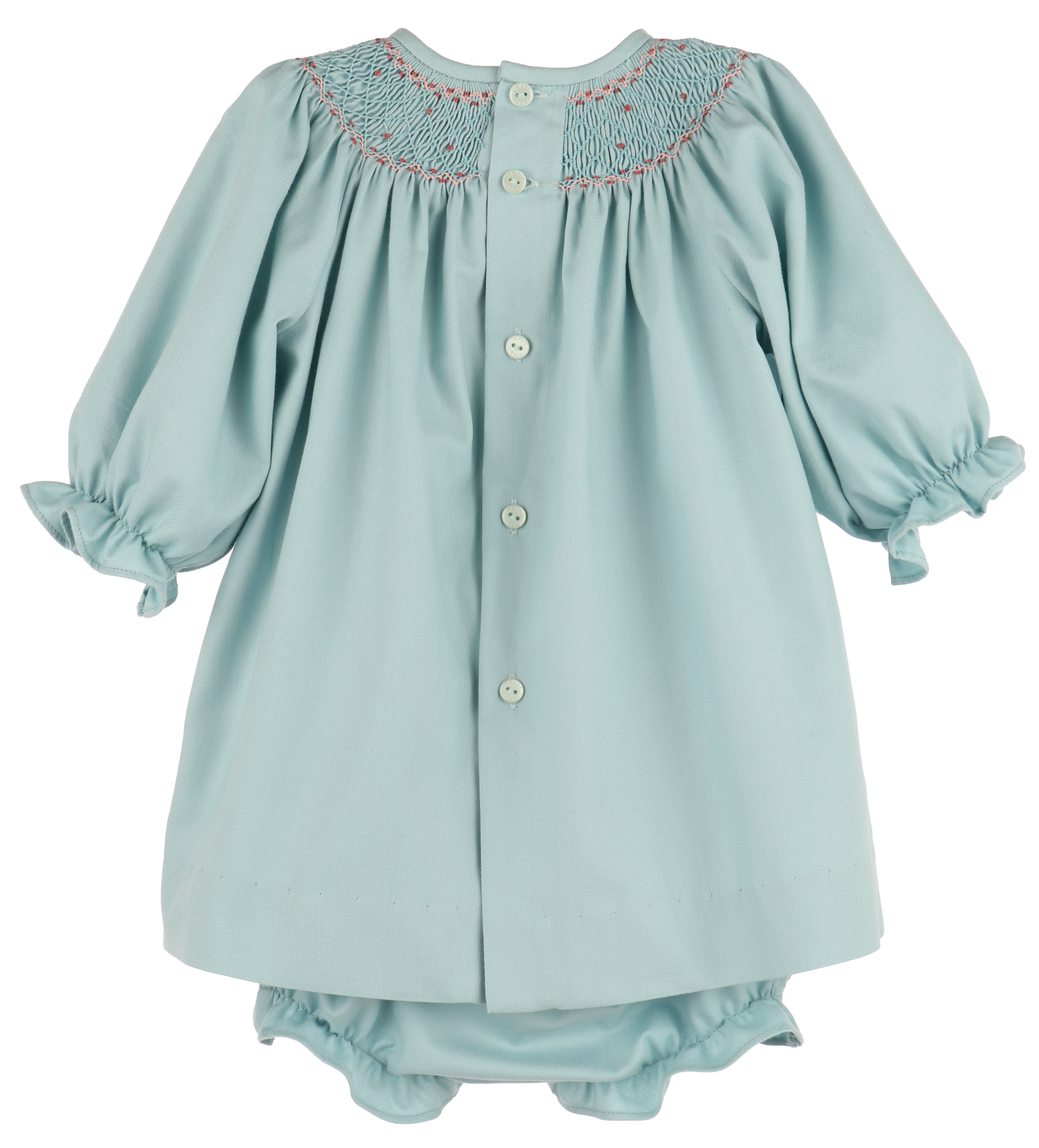 Luli & Me Hydrangeas Smock Bishop, Green