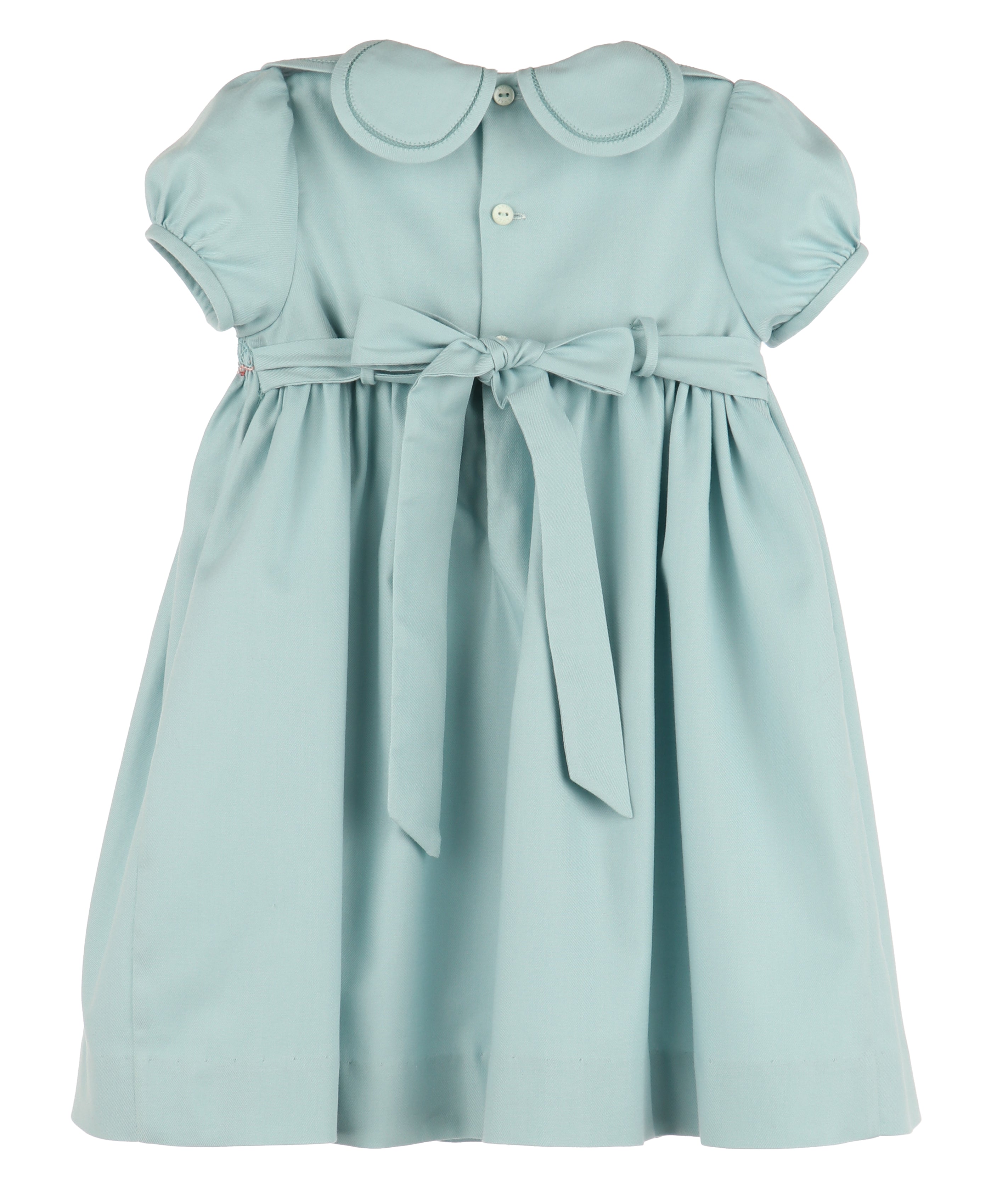 Luli & Me Hydrangeas Smock Petal Dress, Green