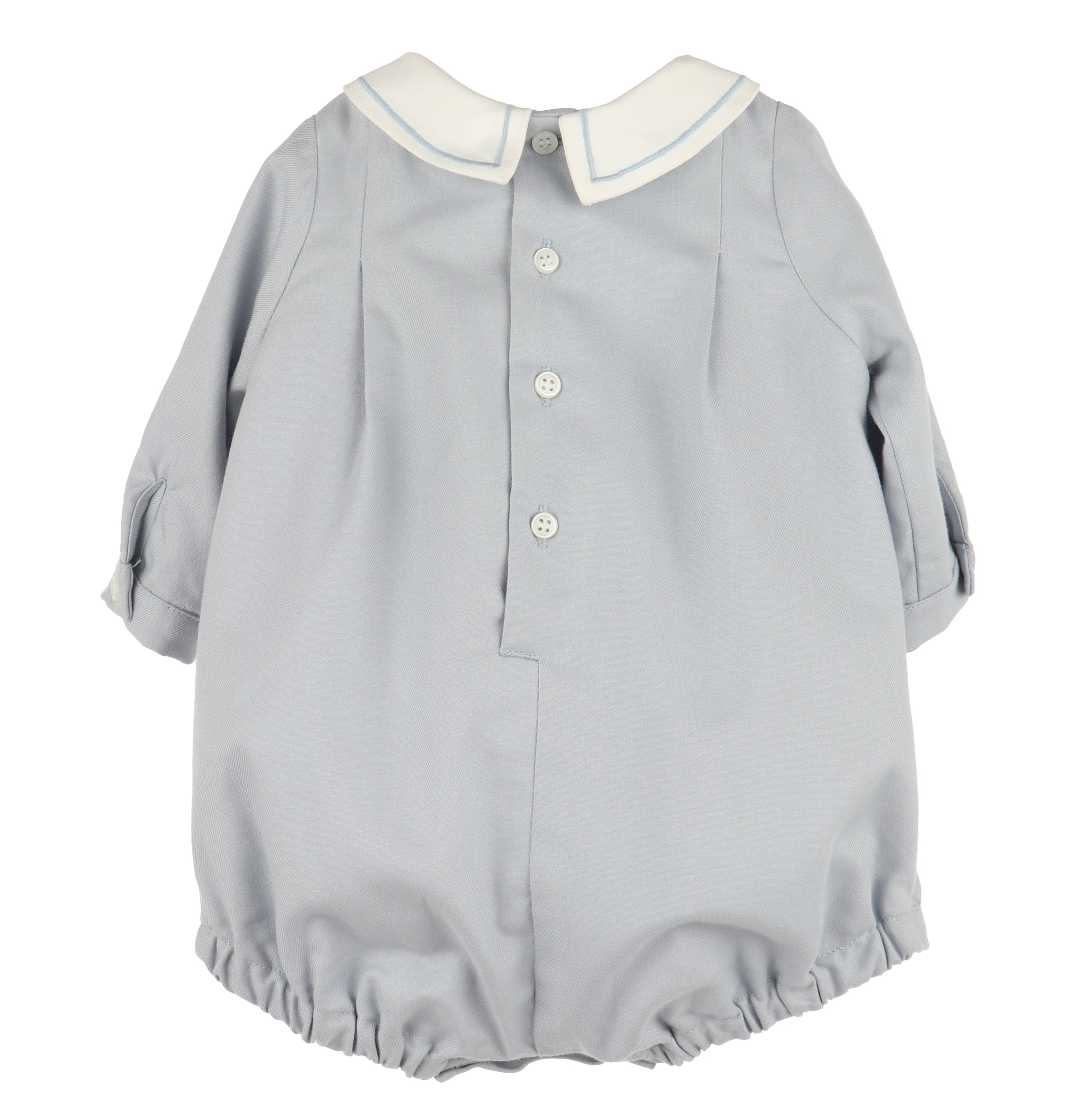 Luli & Me Smock Boy Bubble, Blue