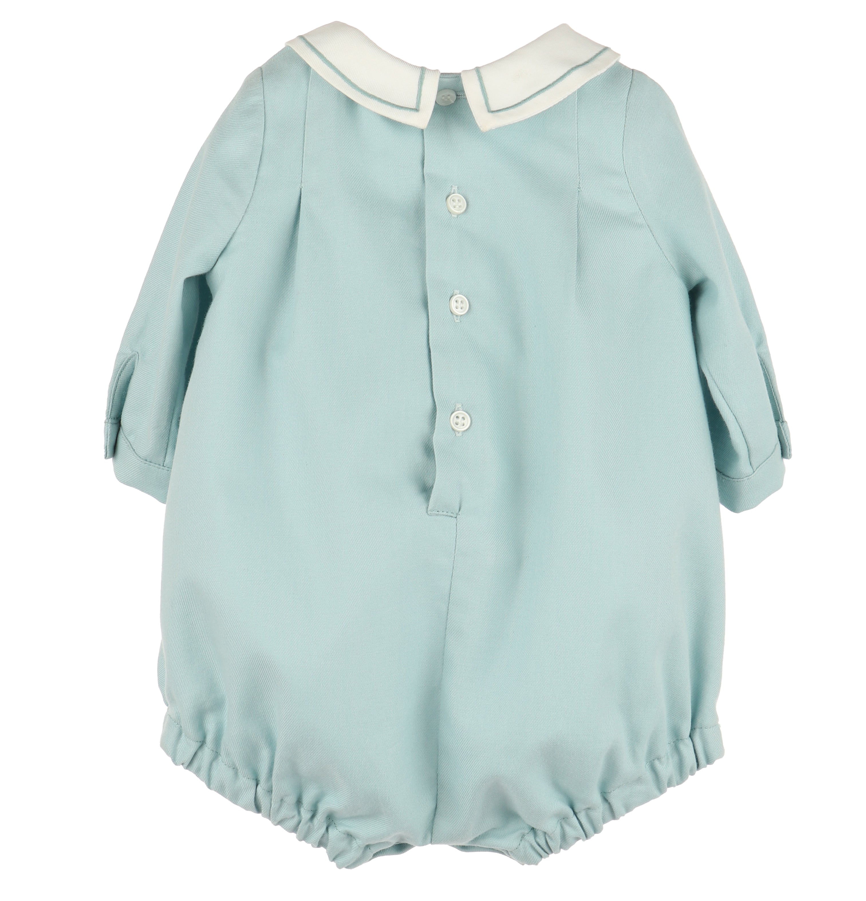Luli & Me Smock Boy Bubble, Green